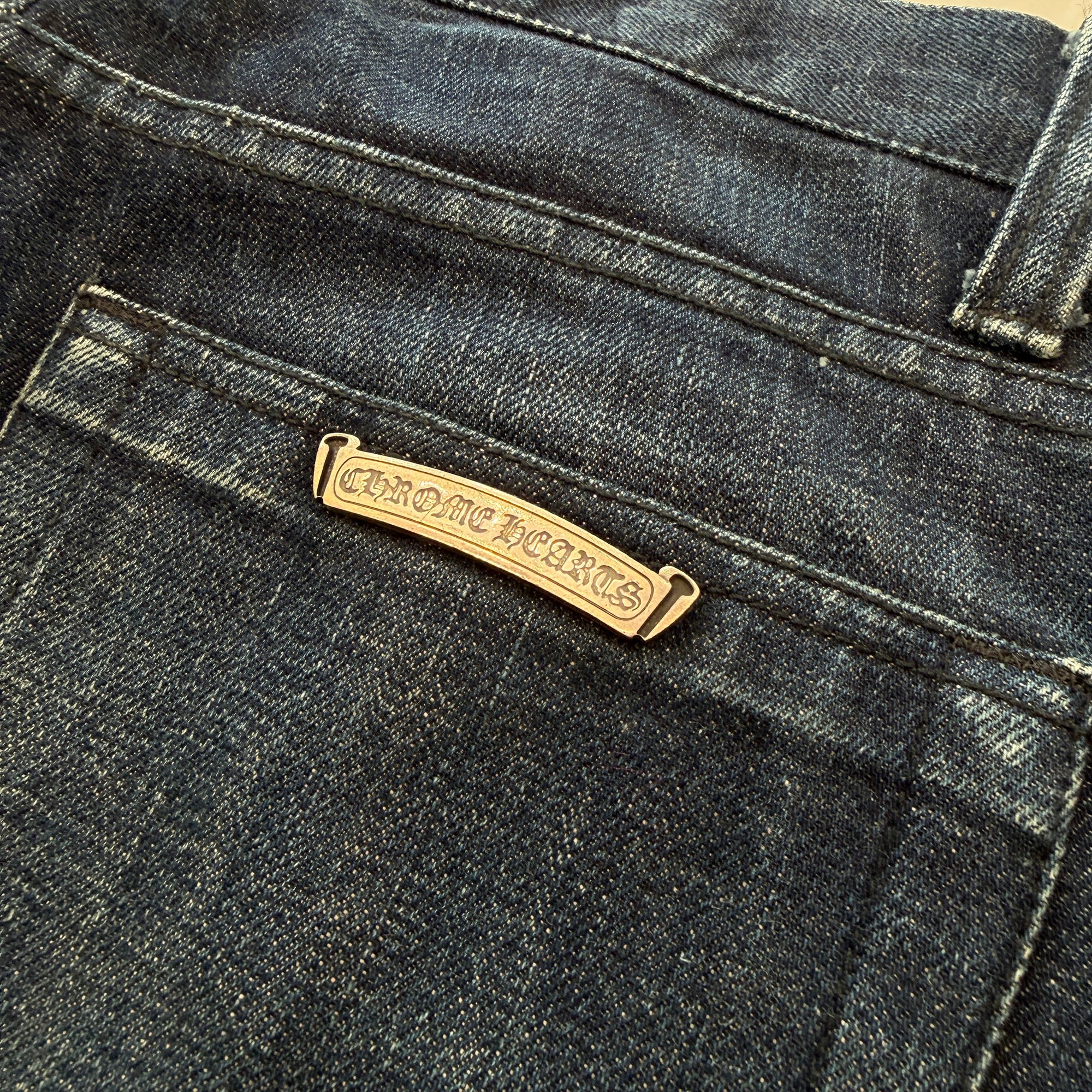 CHROME HEARTS Cross Ball Button Denim Shorts Size 31 クロムハーツ クロスボールボタン デニムショーツ サイズ31