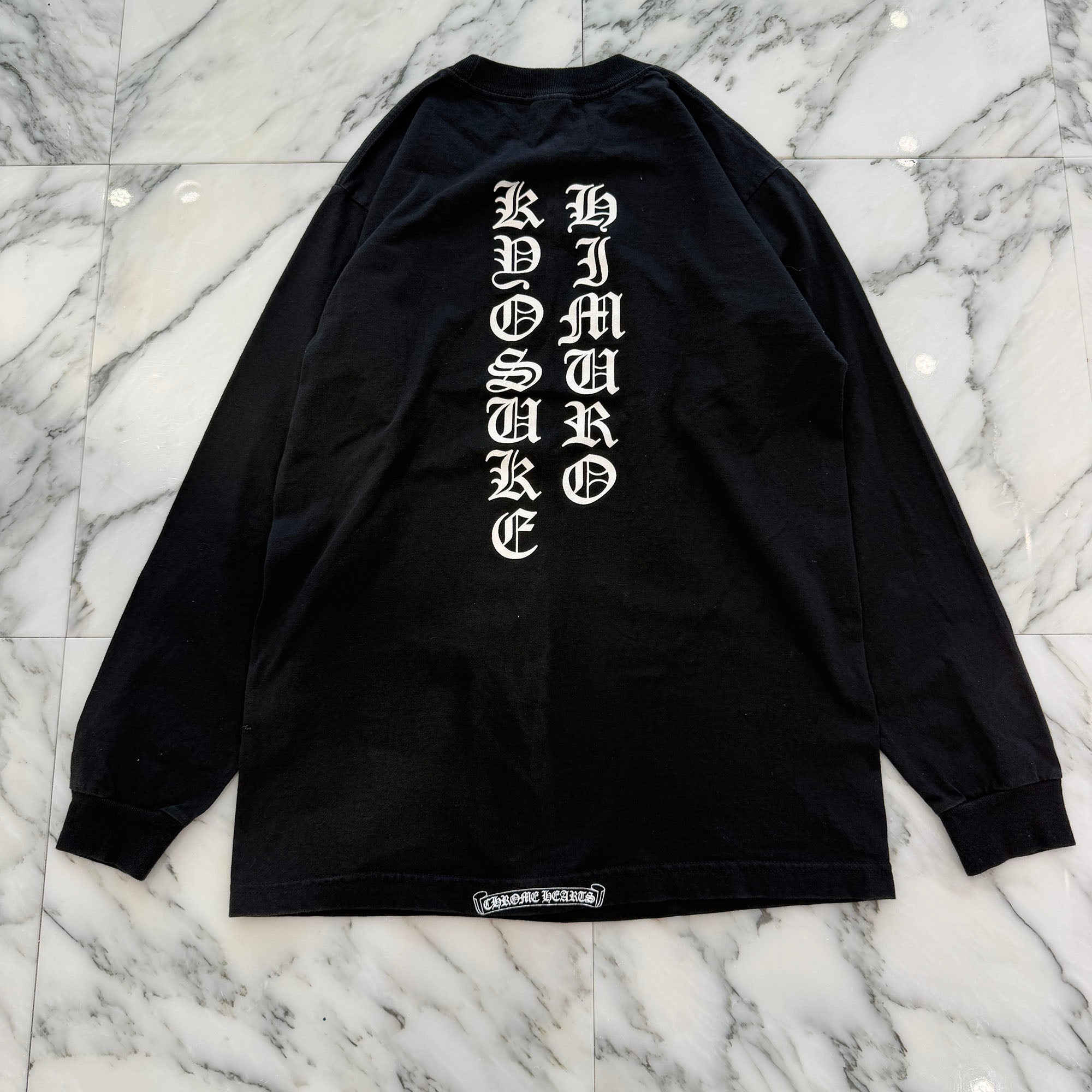 CHROME HEARTS× KYOSUKE HIMURO Vertical Logo Long Sleeve Tee Size M クロムハーツ × 氷室京介 ヴァーティカルロゴ ロングスリーブＴシャツ サイズM