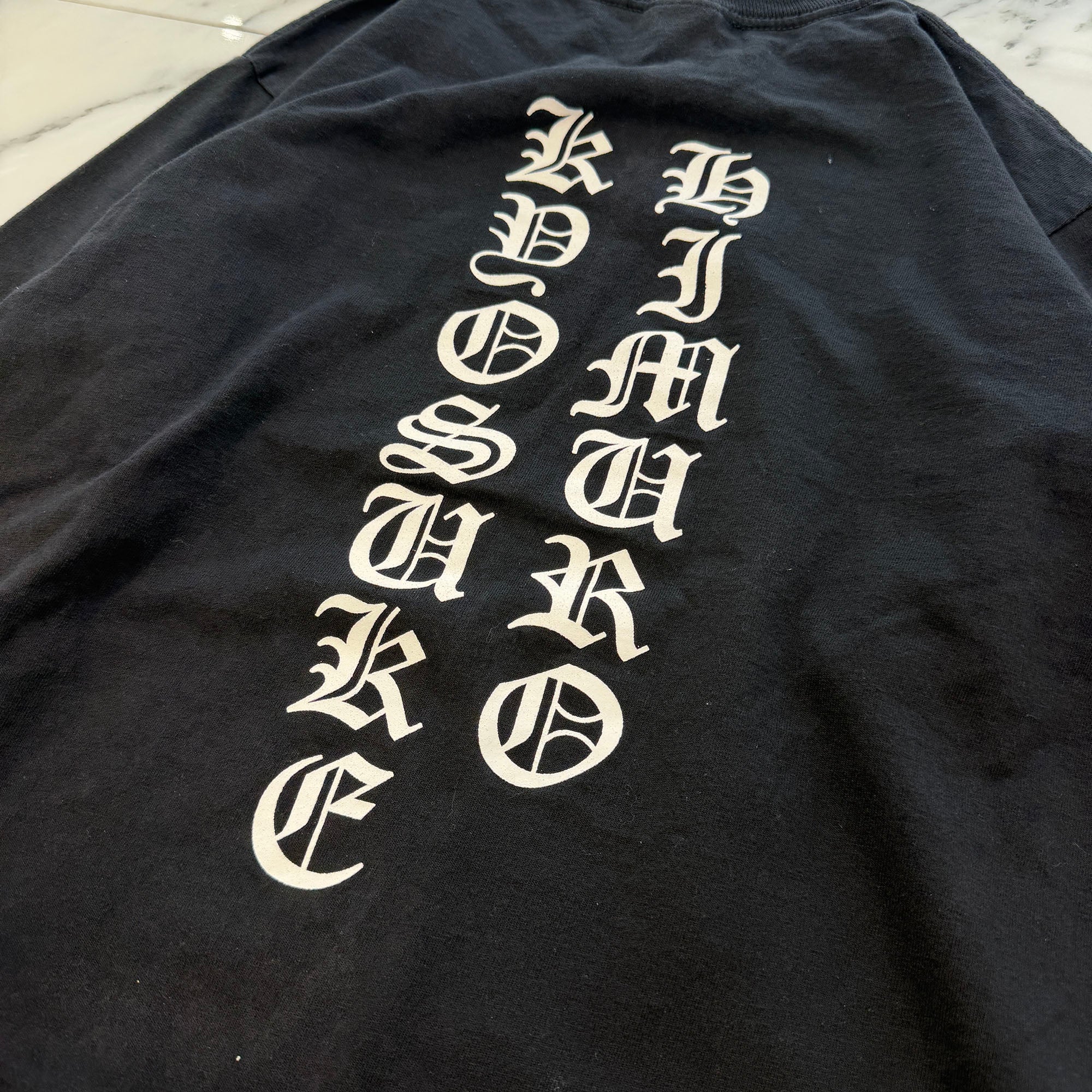 CHROME HEARTS× KYOSUKE HIMURO Vertical Logo Long Sleeve Tee Size M クロムハーツ × 氷室京介 ヴァーティカルロゴ ロングスリーブＴシャツ サイズM