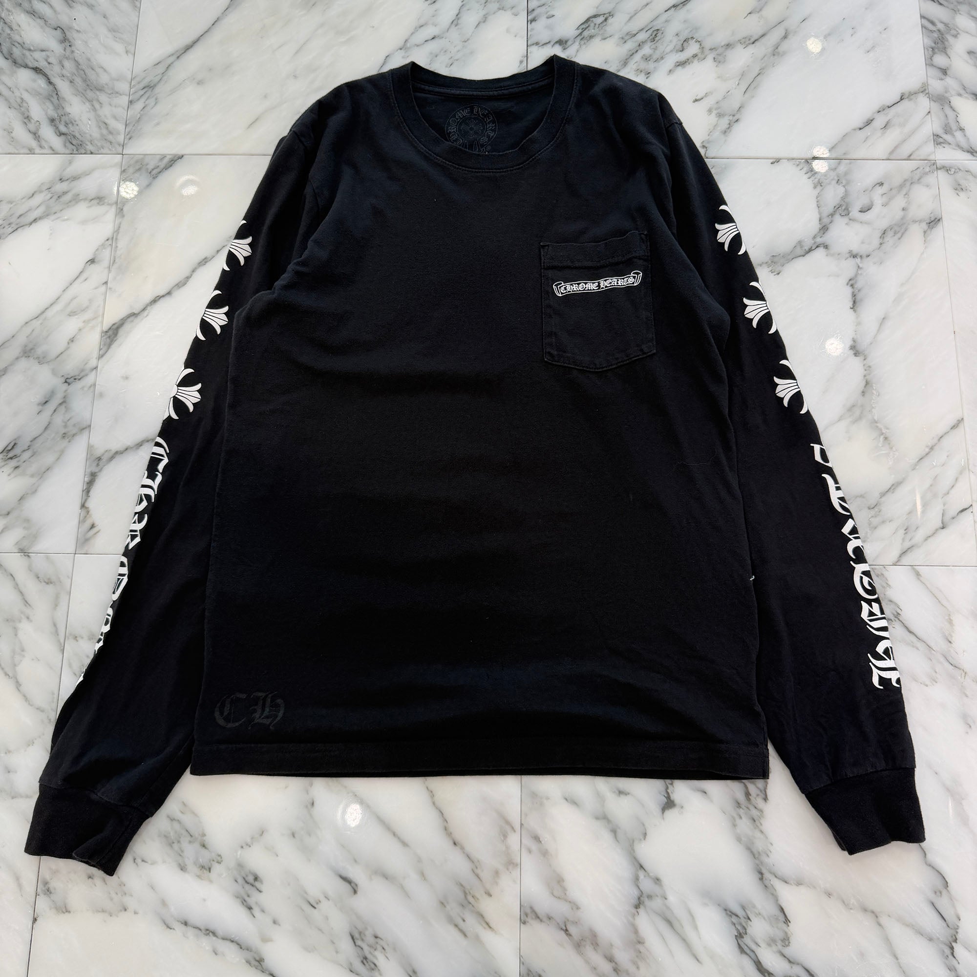 CHROME HEARTS Scroll CH Plus Long Sleeve Tee Size M クロムハーツ スクロール CHプラス ロングスリーブTシャツ サイズM