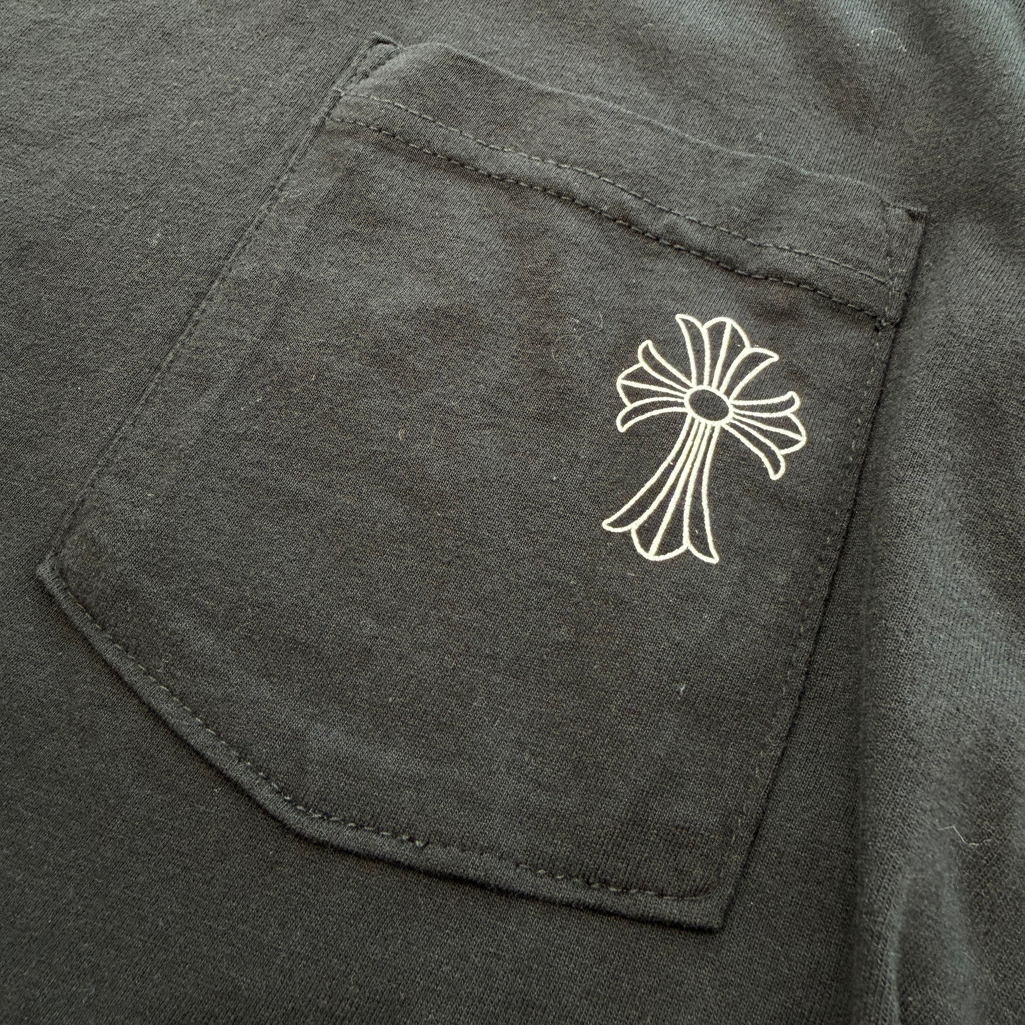 CHROME HEARTS Neck Logo Back Cross Tee Size M クロムハーツ ネックロゴ バッククロス Tシャツ サイズM