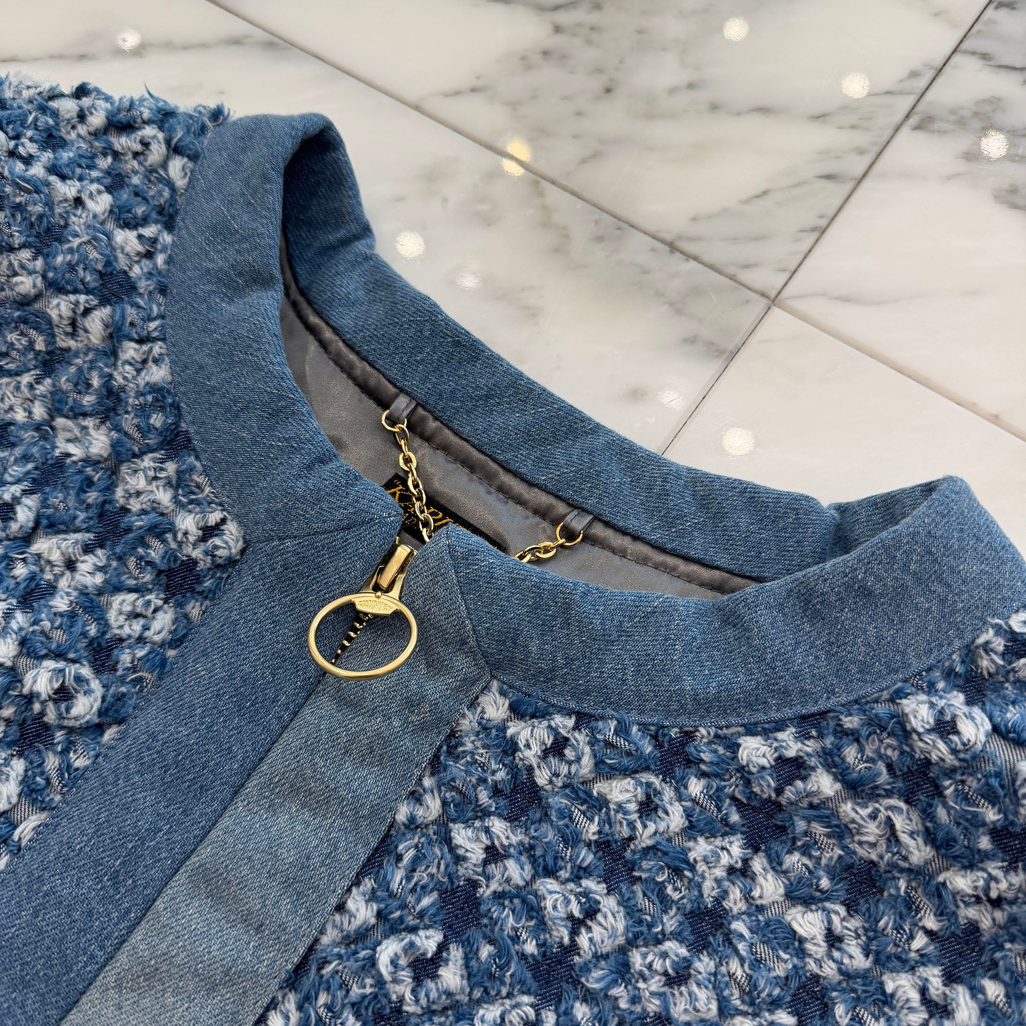 KAPITAL Crushed Napping Quilted Denim Bolero Jacket K2410LJ090 Size 5 キャピタル クラッシュナッピングキルトデニム ボレロジャケット サイズ5