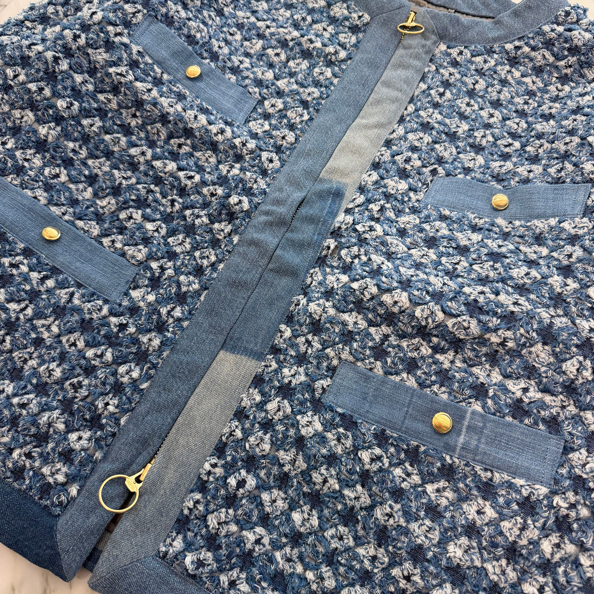 KAPITAL Crushed Napping Quilted Denim Bolero Jacket K2410LJ090 Size 5 キャピタル クラッシュナッピングキルトデニム ボレロジャケット サイズ5