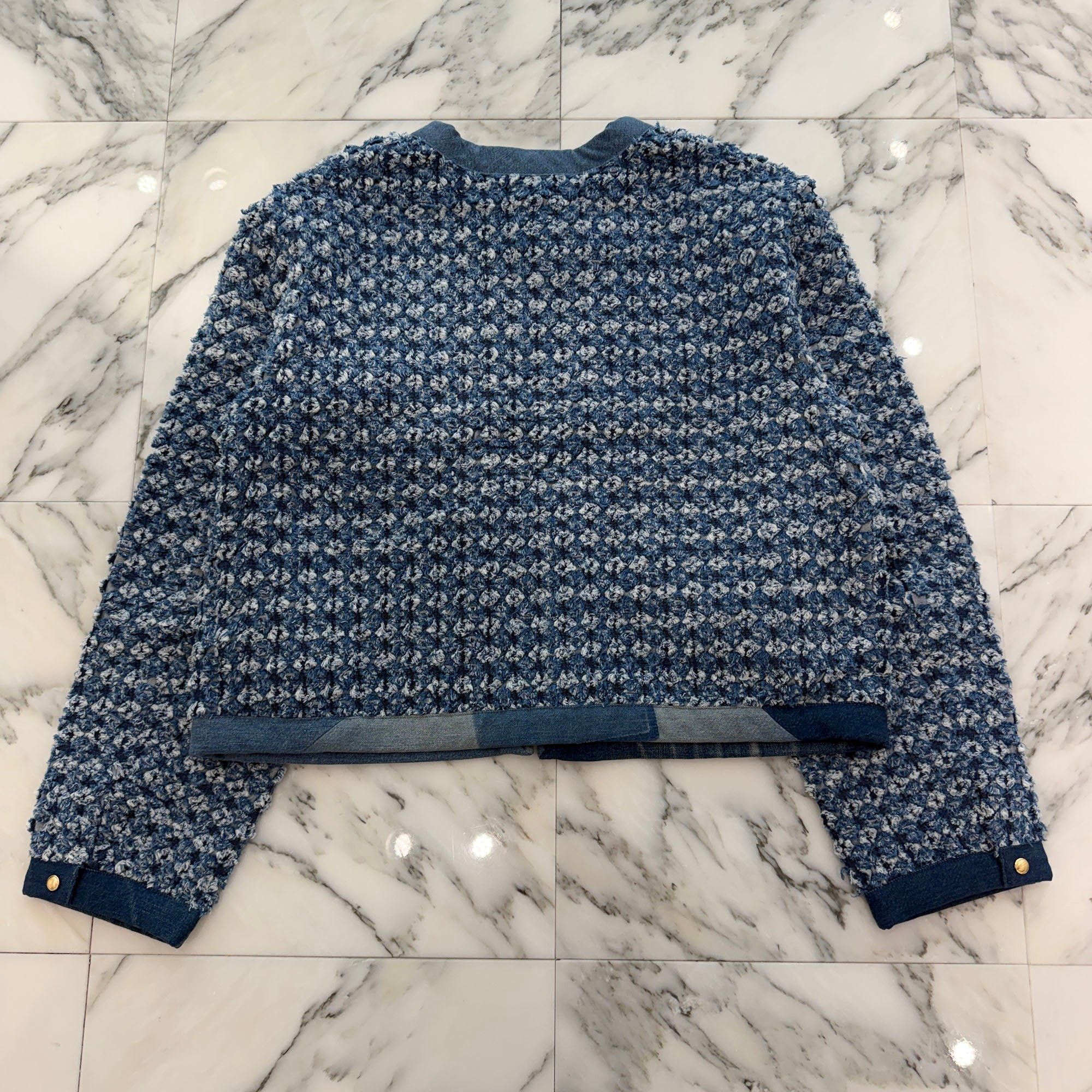KAPITAL Crushed Napping Quilted Denim Bolero Jacket K2410LJ090 Size 5 キャピタル クラッシュナッピングキルトデニム ボレロジャケット サイズ5