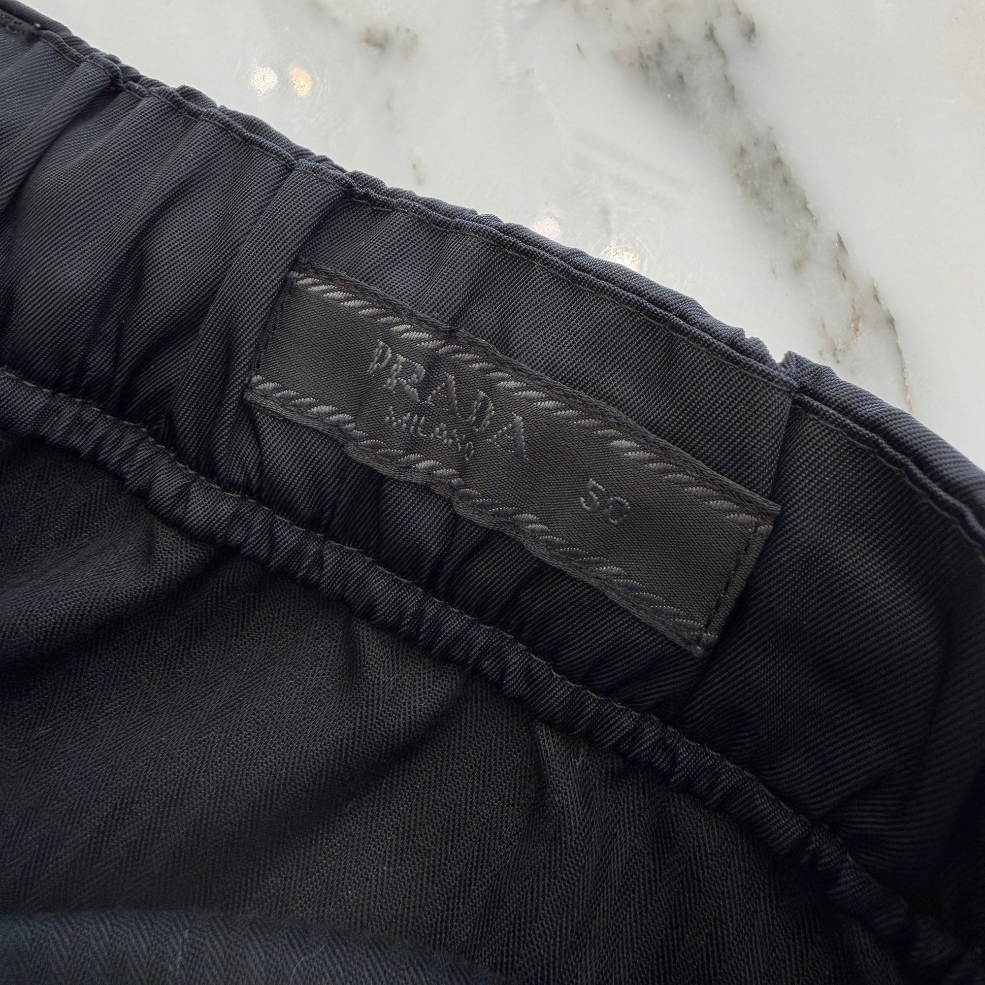 PRADA 2021SS Re Nylon Triangle Logo Plate Pocket Nylon Long Pants SPH140 S212 1WQ8 Size 50 プラダ リナイロン トライアングルロゴプレート ポケット ナイロンロングパンツ サイズ50