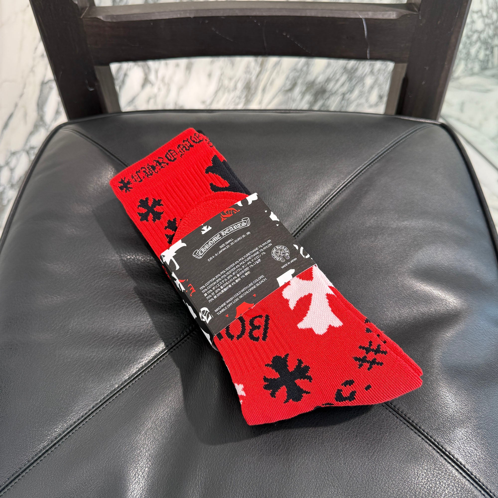 CHROME HEARTS Stencil Multi Logo Socks x3 Size S (JP 23-25) クロムハーツ ステンシル マルチロゴ ソックス 靴下 サイズ 日本サイズS (JP 23-25)