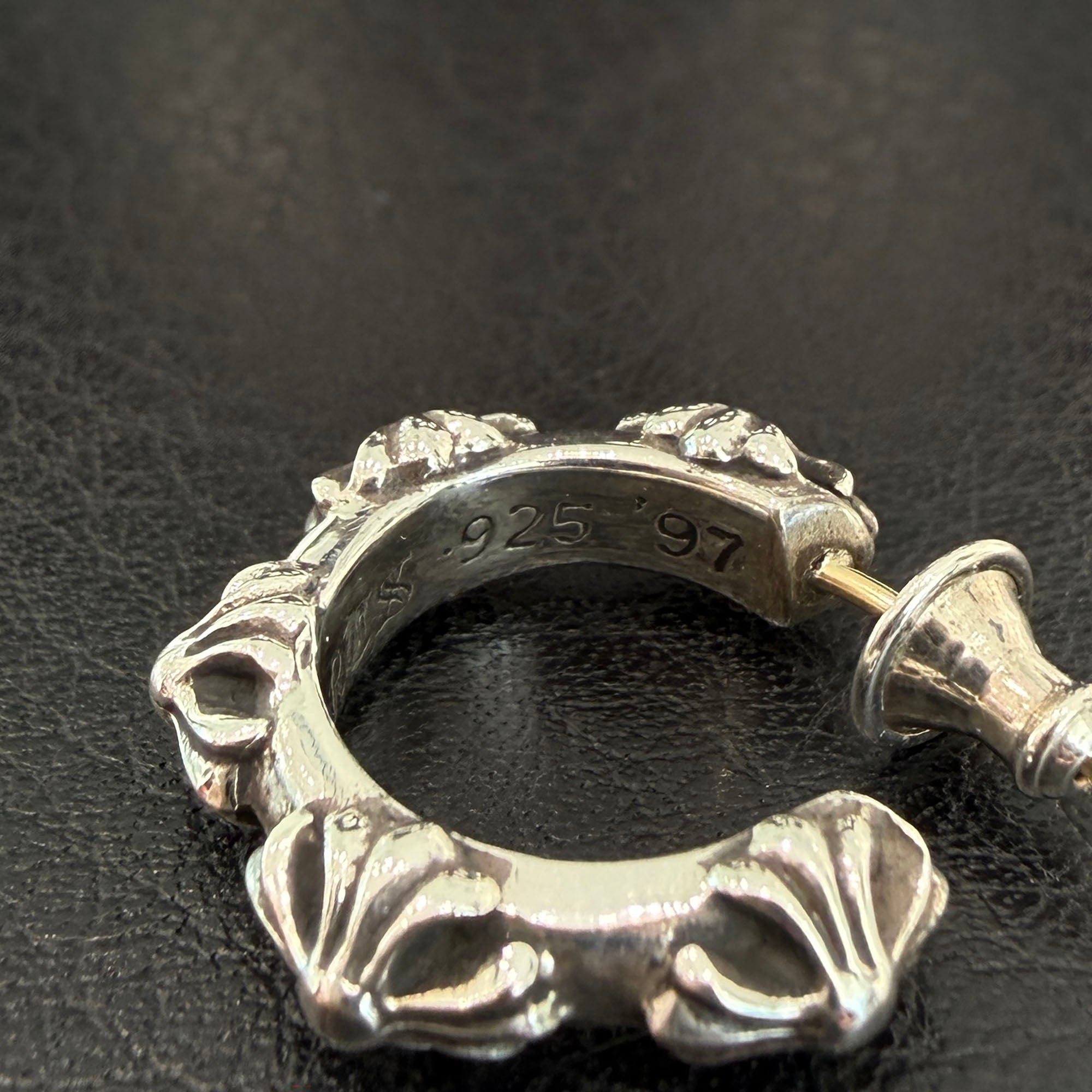 CHROME HEARTS CH CROSS HOOP Earring クロムハーツ CHクロス フープ イヤリング ピアス