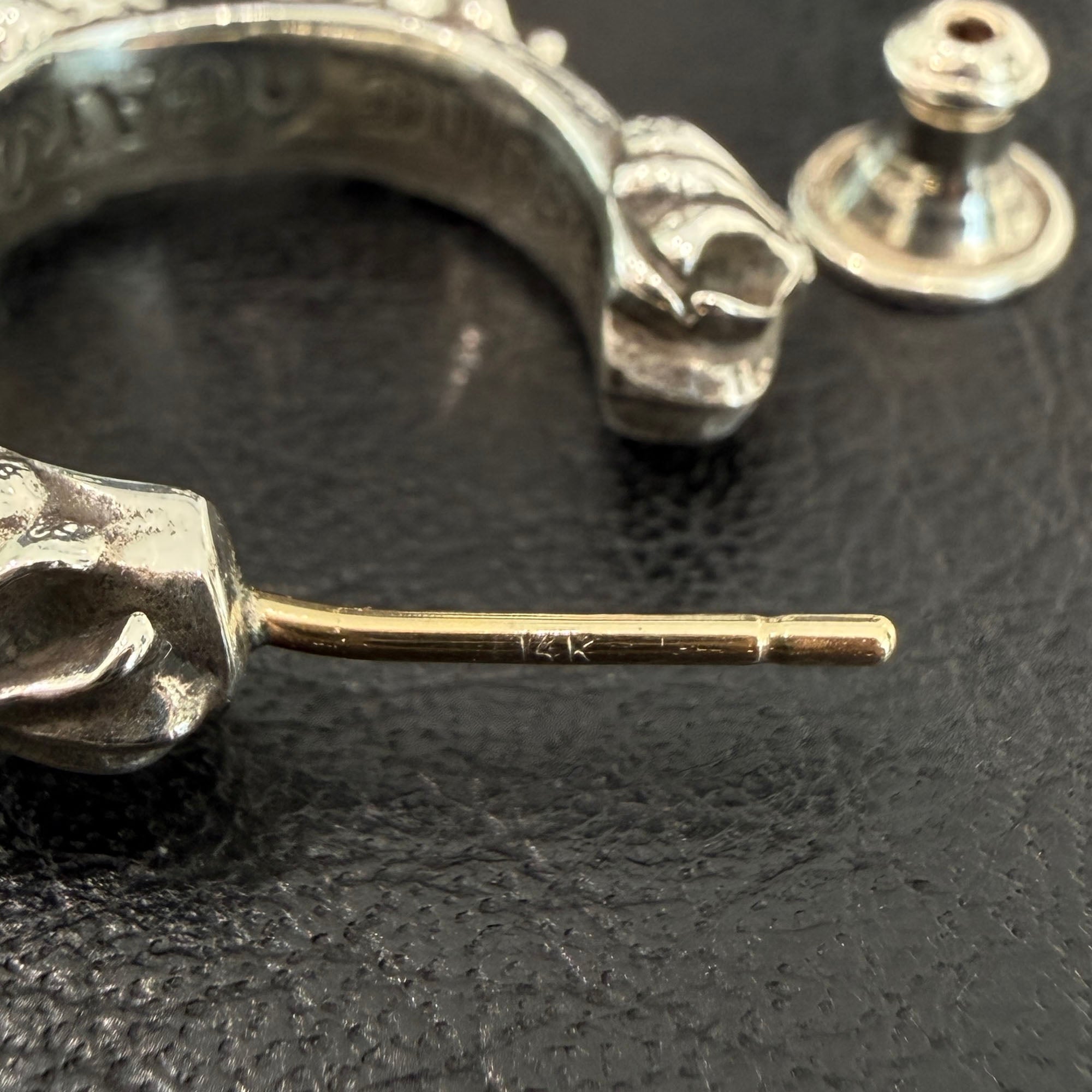 CHROME HEARTS CH CROSS HOOP Earring クロムハーツ CHクロス フープ