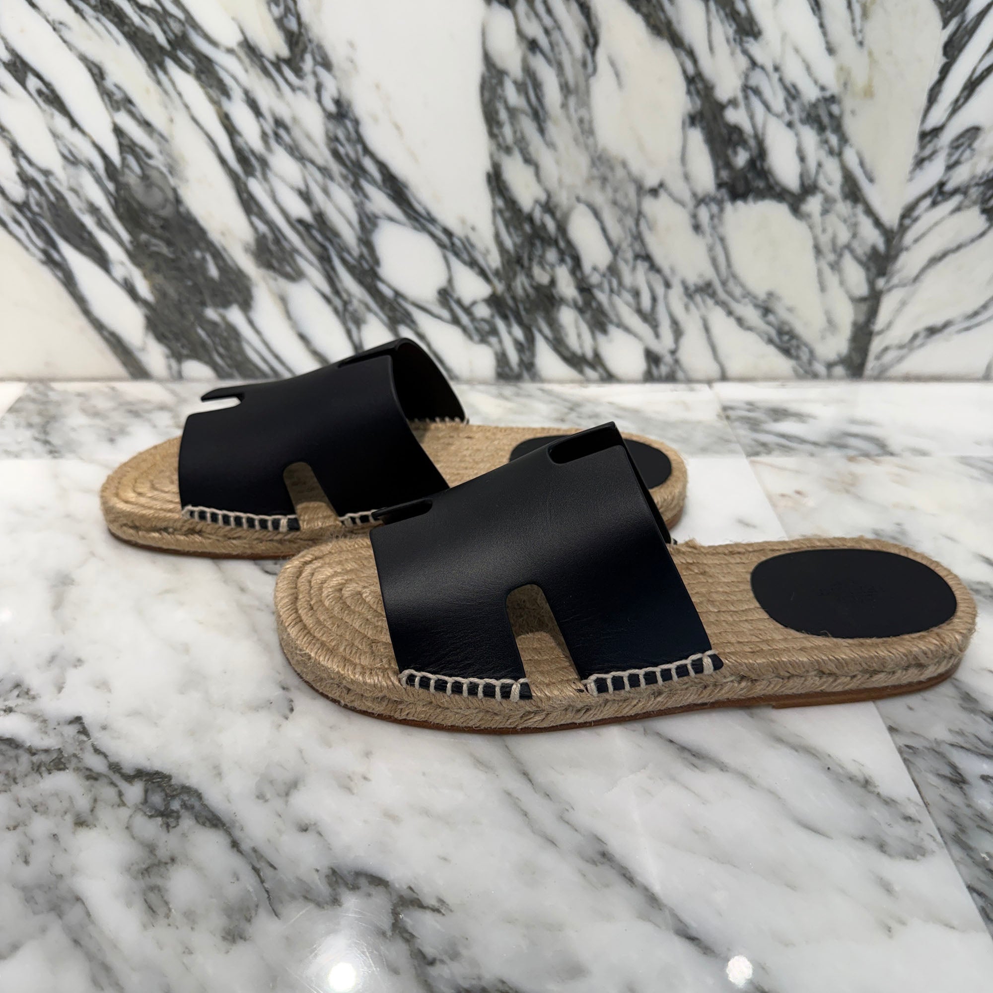 HERMES Espadrille " Antigua " Flat Sandals H231000ZH02390 Size 40 (JP25.0cm) エルメス エスパドリーユ "アンティグア" フラットサンダル サイズ40 (JP25.0cm)