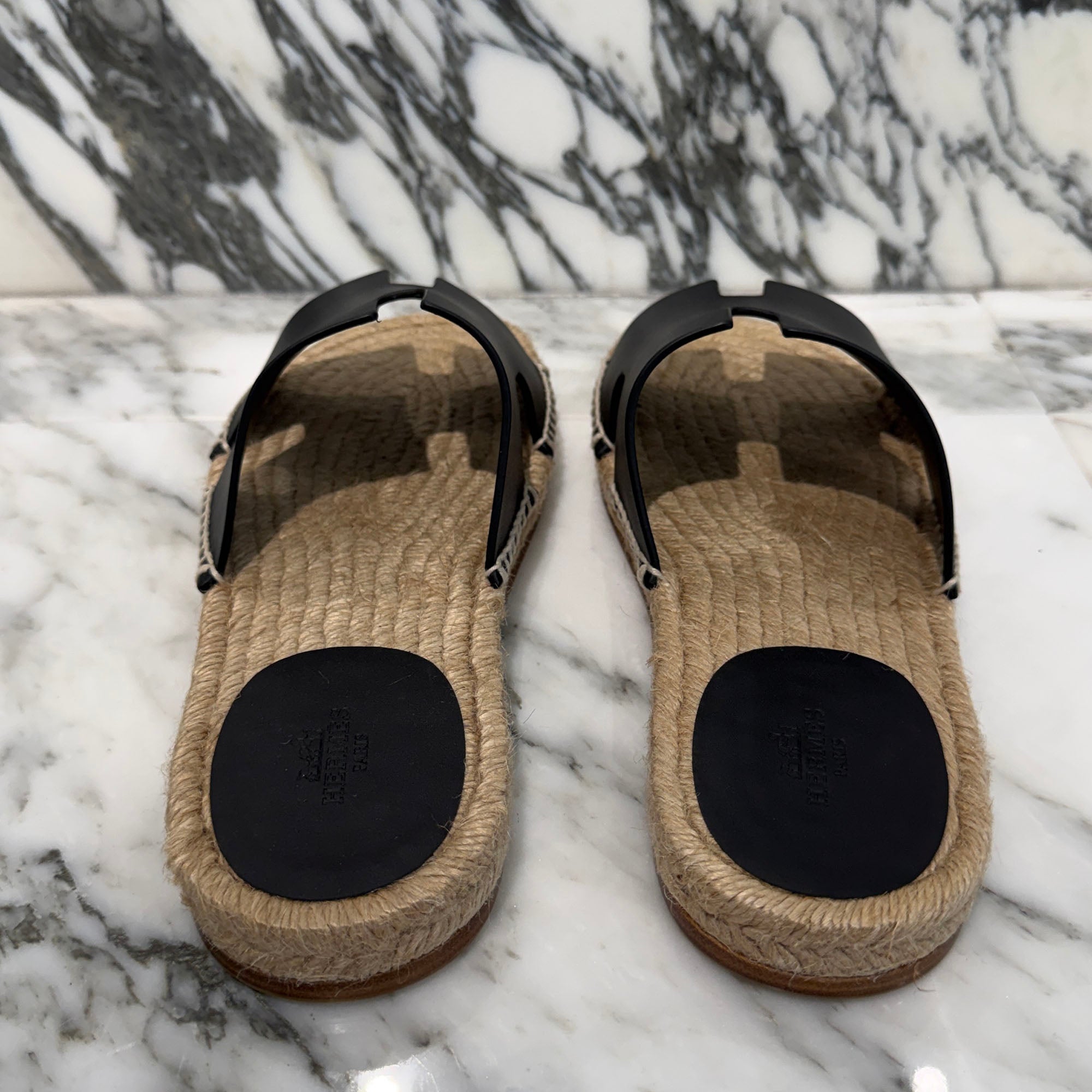 HERMES Espadrille " Antigua " Flat Sandals H231000ZH02390 Size 40 (JP25.0cm) エルメス エスパドリーユ "アンティグア" フラットサンダル サイズ40 (JP25.0cm)