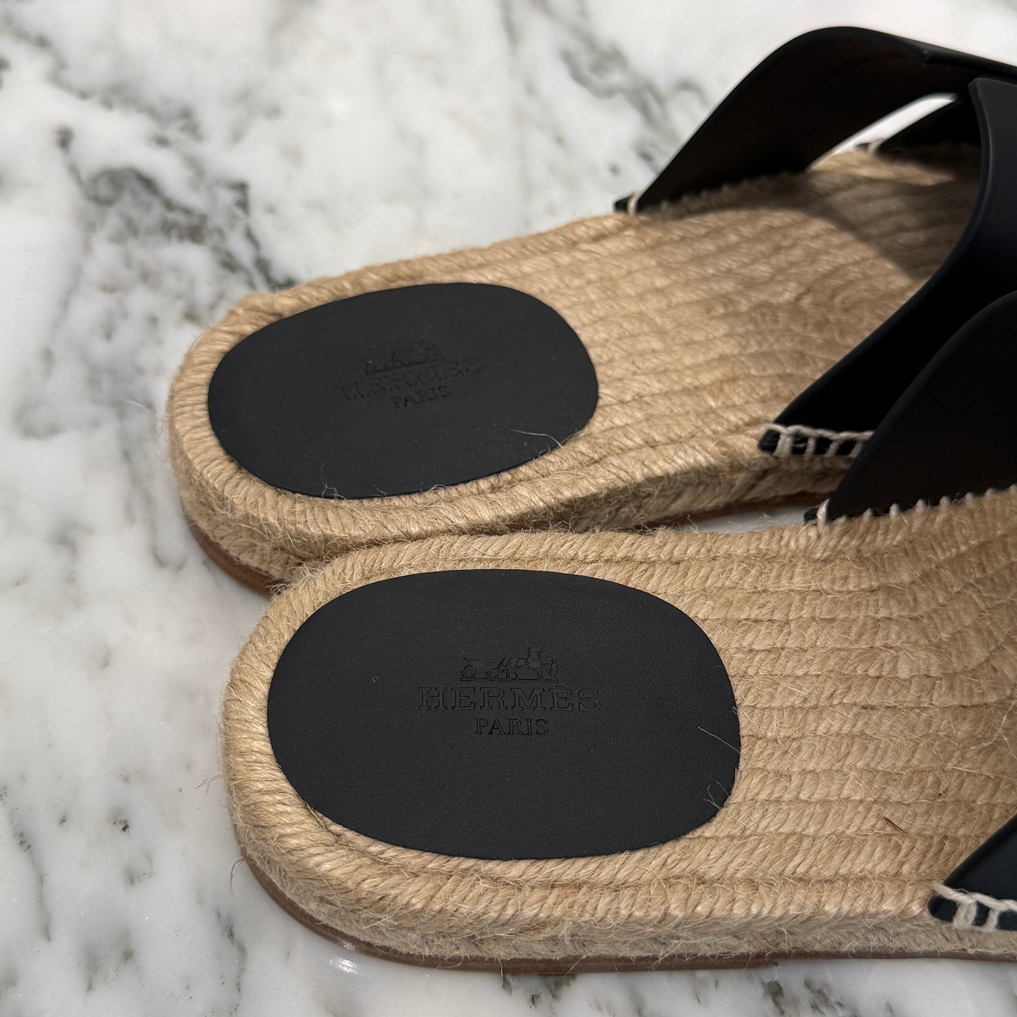HERMES Espadrille " Antigua " Flat Sandals H231000ZH02390 Size 40 (JP25.0cm) エルメス エスパドリーユ "アンティグア" フラットサンダル サイズ40 (JP25.0cm)