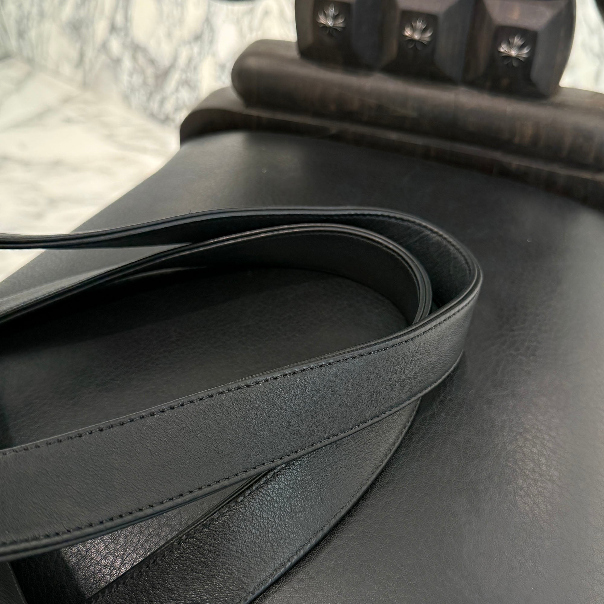 CHROME HEARTS Limited DOMINO Cemetery Cross Patch Duffle Leather Boston Bag クロムハーツ ドミノ セメタリークロスパッチ ダッフル レザー ボストンバッグ