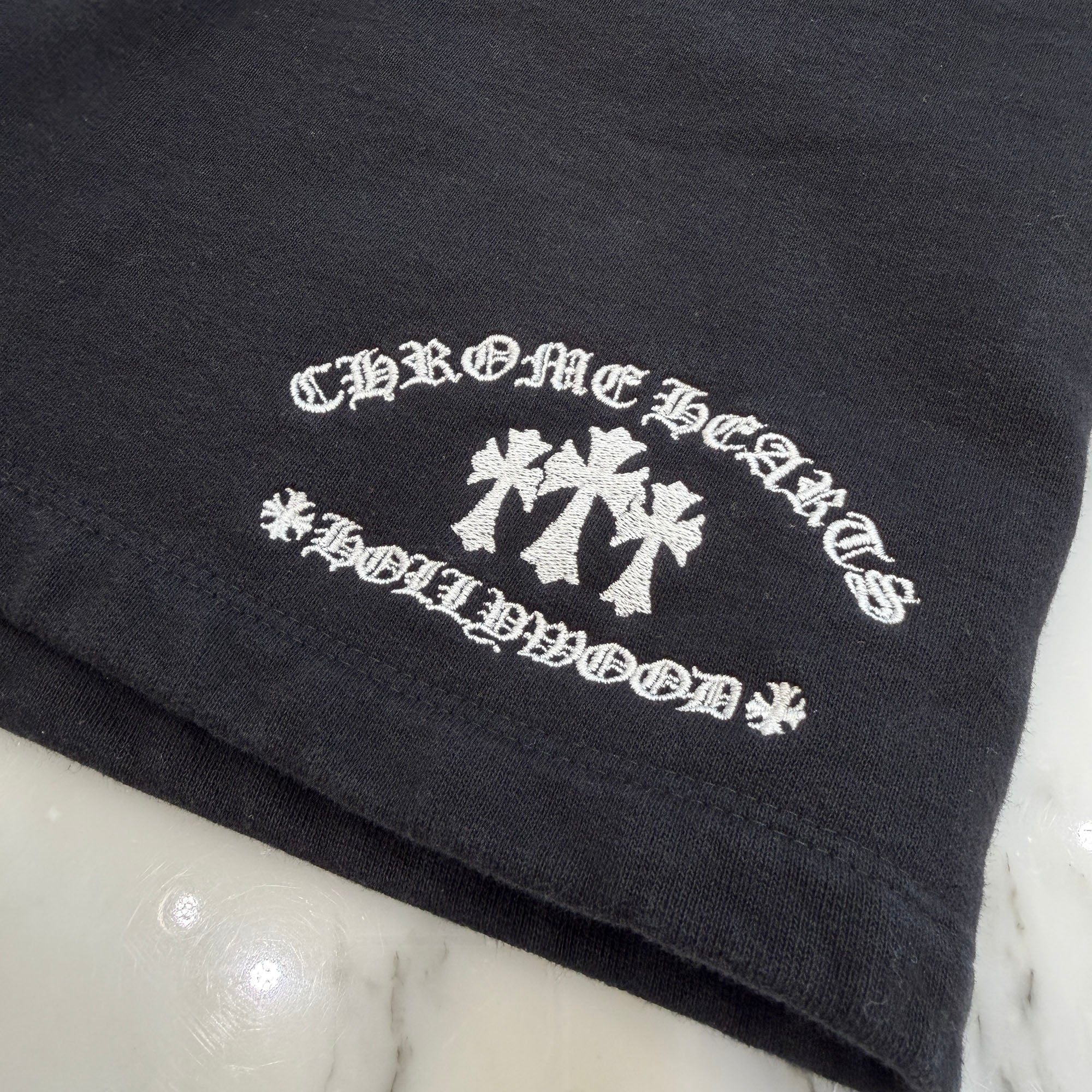 CHROME HEARTS Y NOT King Taco 3 Cemetery Cross Sweat Shorts Size M クロムハーツ ワイノット キングタコ 3セメタリークロス スウェットショーツ ショートパンツ サイズM