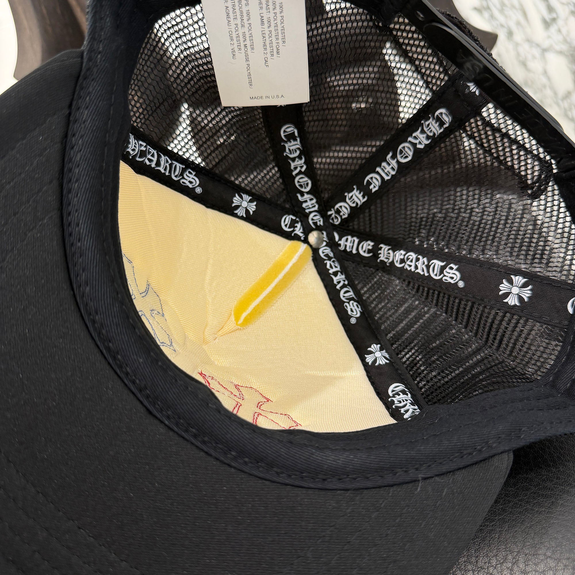 CHROME HEARTS Tricolor Triple Cross Patch Trucker Cap ONE SIZE (51-61) クロムハーツ トリコロール トリプルクロスパッチ トラッカーキャップ ONE SIZE (51-61)
