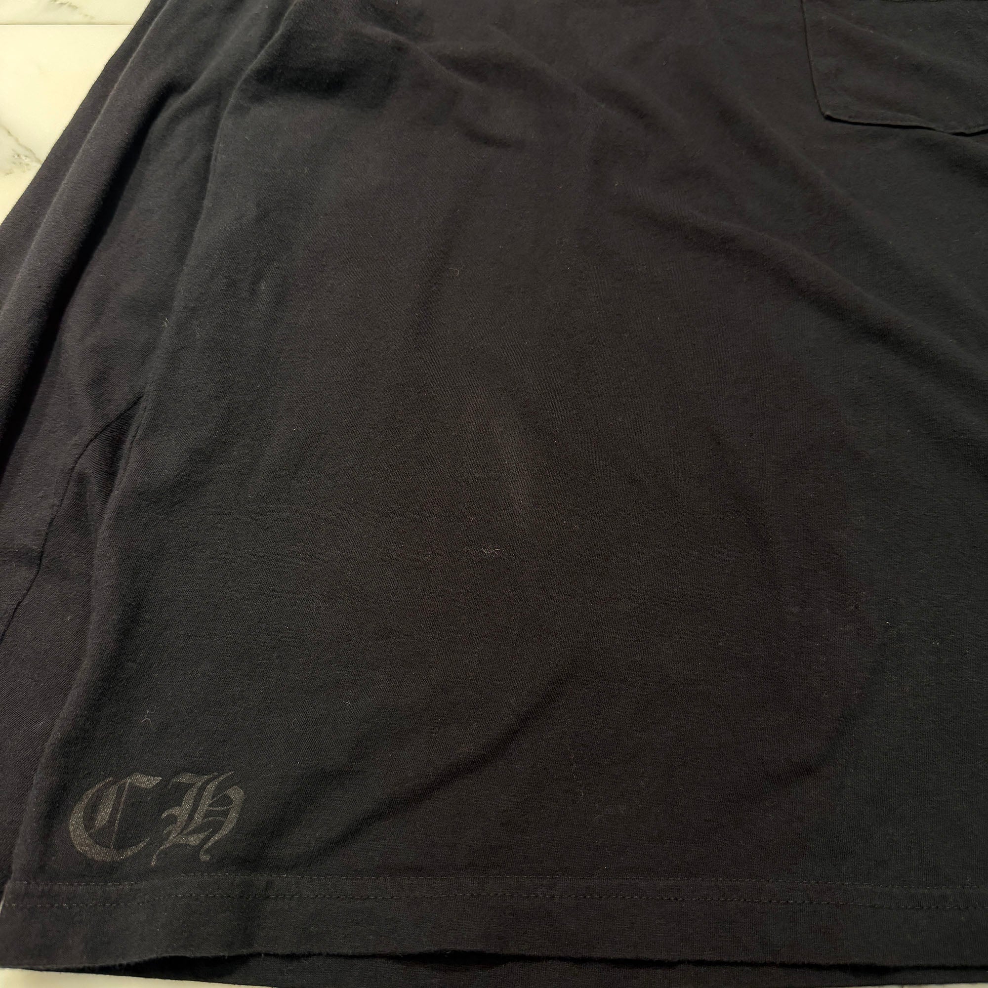 CHROME HEARTS Old English Brown Neck Logo Long Sleeve Tee Size L クロムハーツ オールドイングリッシュ ブラウン ネックロゴ ロングスリーブTシャツ サイズL