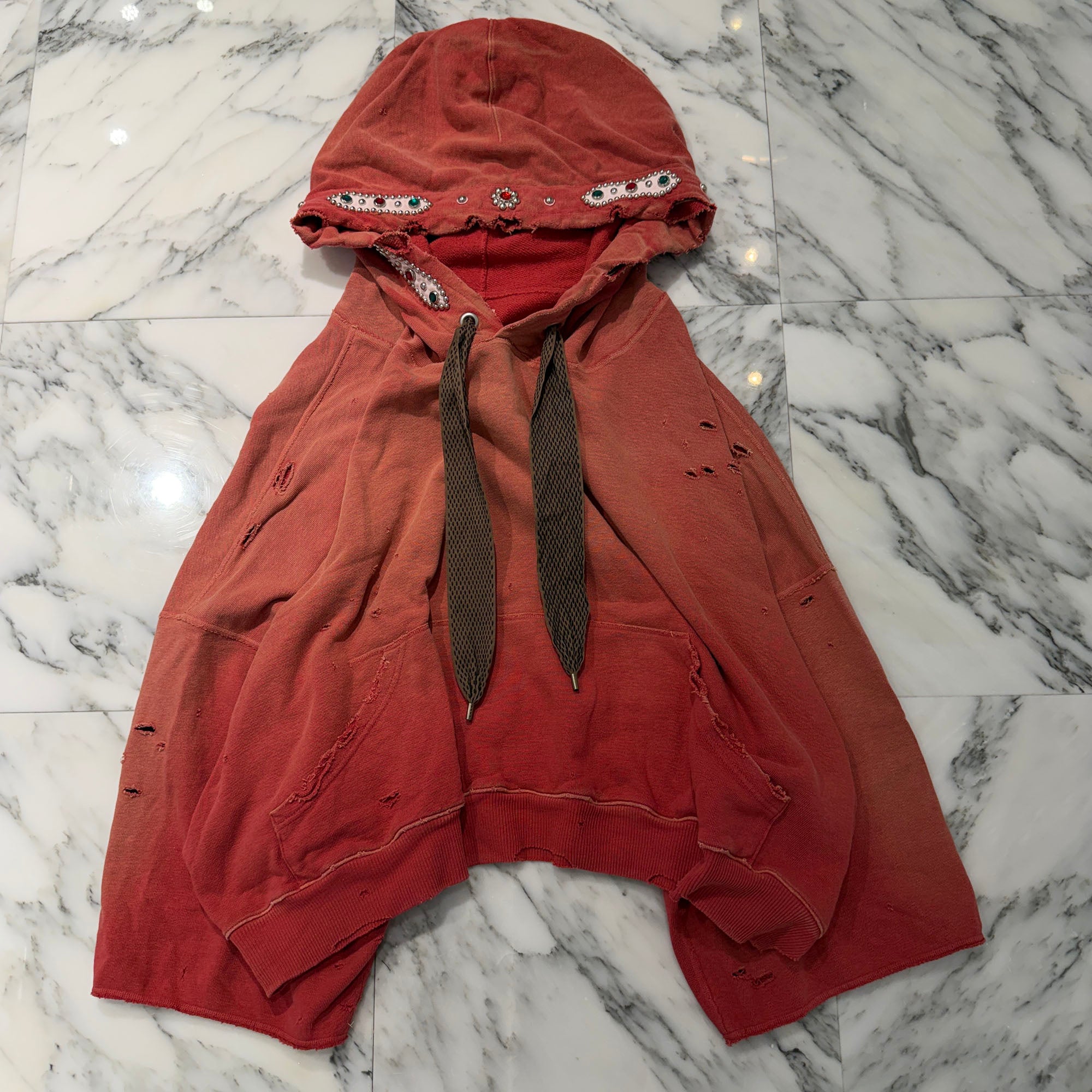 KAPITAL Thriller Distressed Devil Studs Pullover Hoodie K2411L C137 Size ONE SIZE キャピタル スリラー ディストレスト デビル スタッズ プルオーバーフーディ サイズONE SIZE