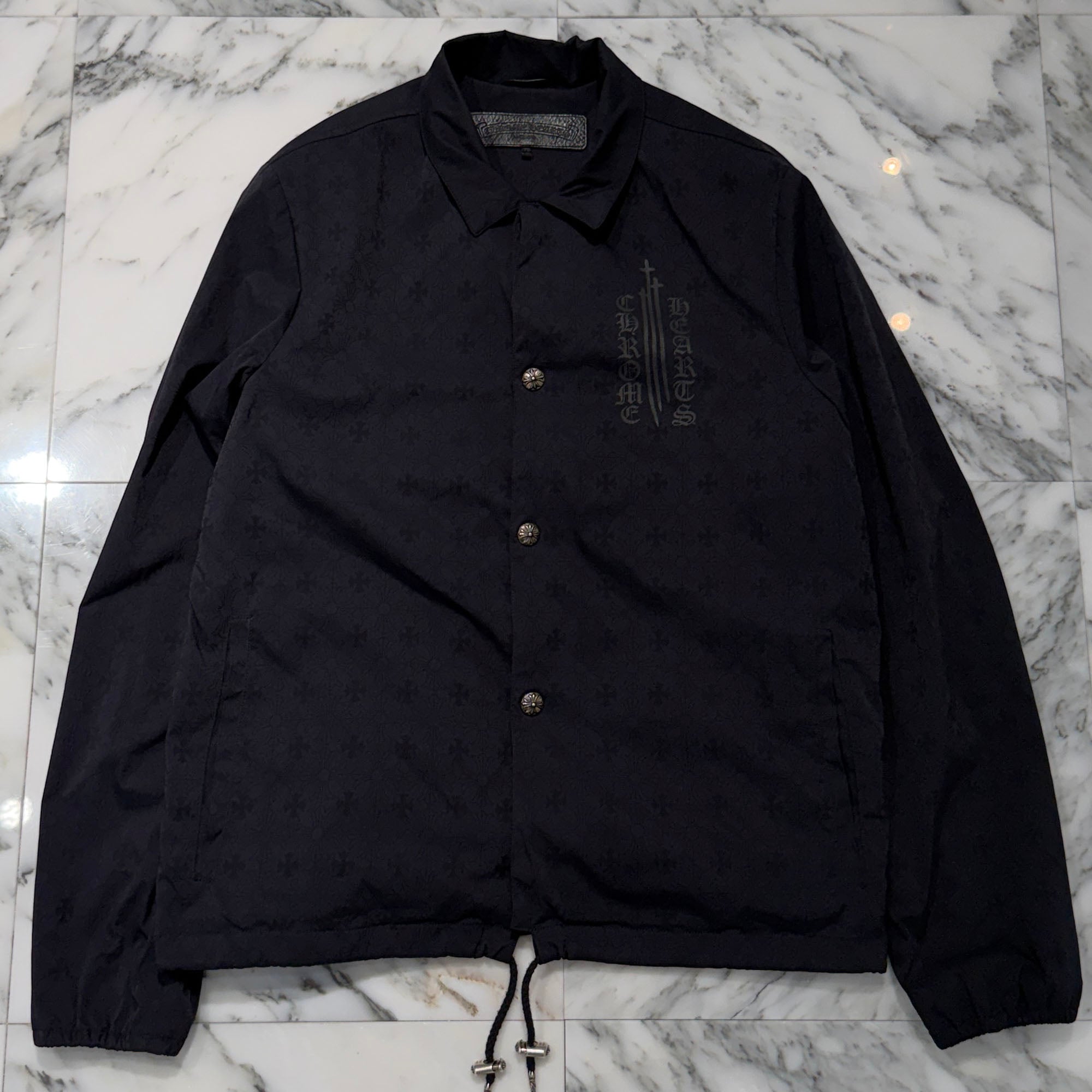CHROME HEARTS Made In Hollywood CH Plus Eye Chart Coach Jacket Size L クロムハーツ メイドインハリウッド CHプラス アイチャート コーチジャケット サイズL
