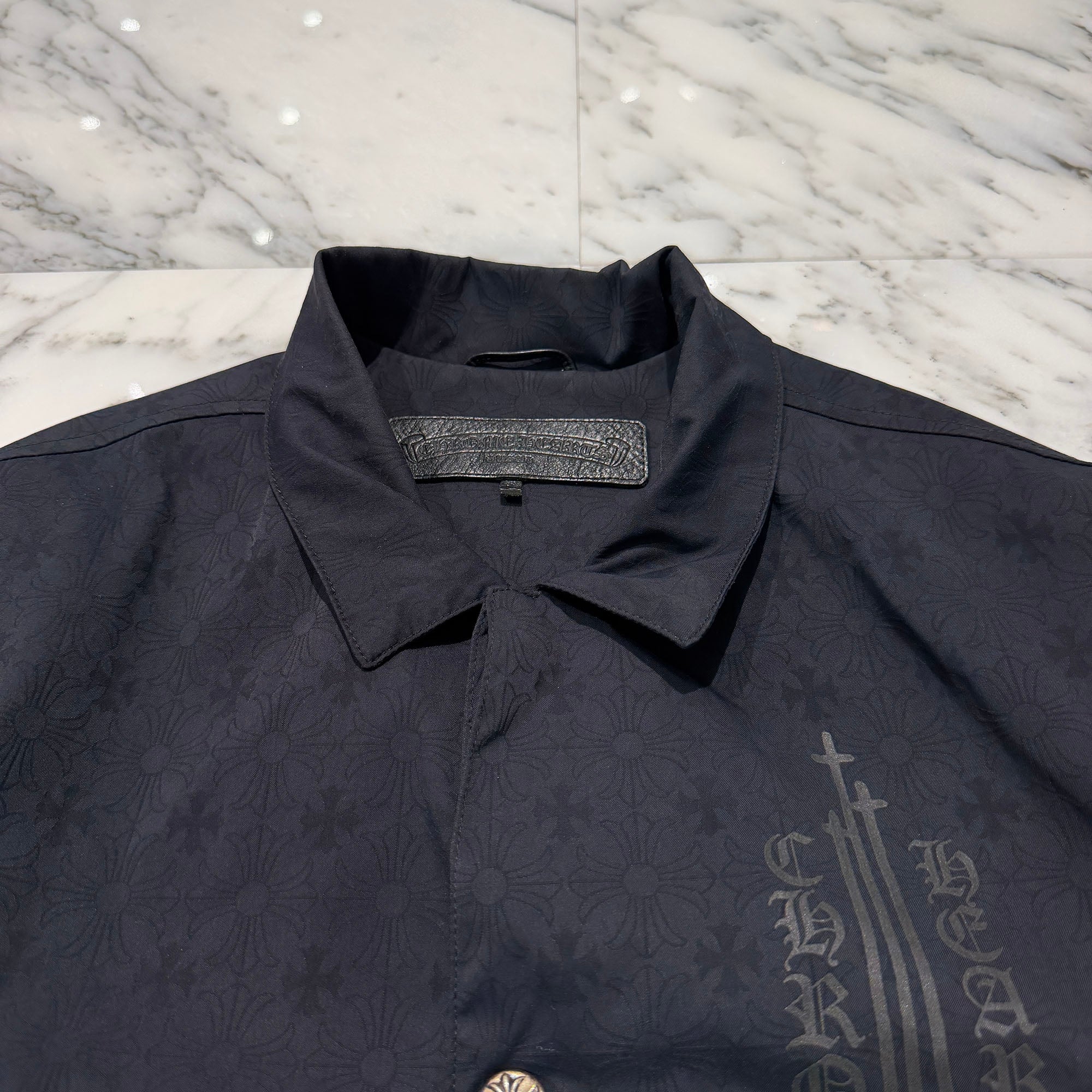 CHROME HEARTS Made In Hollywood CH Plus Eye Chart Coach Jacket Size L クロムハーツ メイドインハリウッド CHプラス アイチャート コーチジャケット サイズL