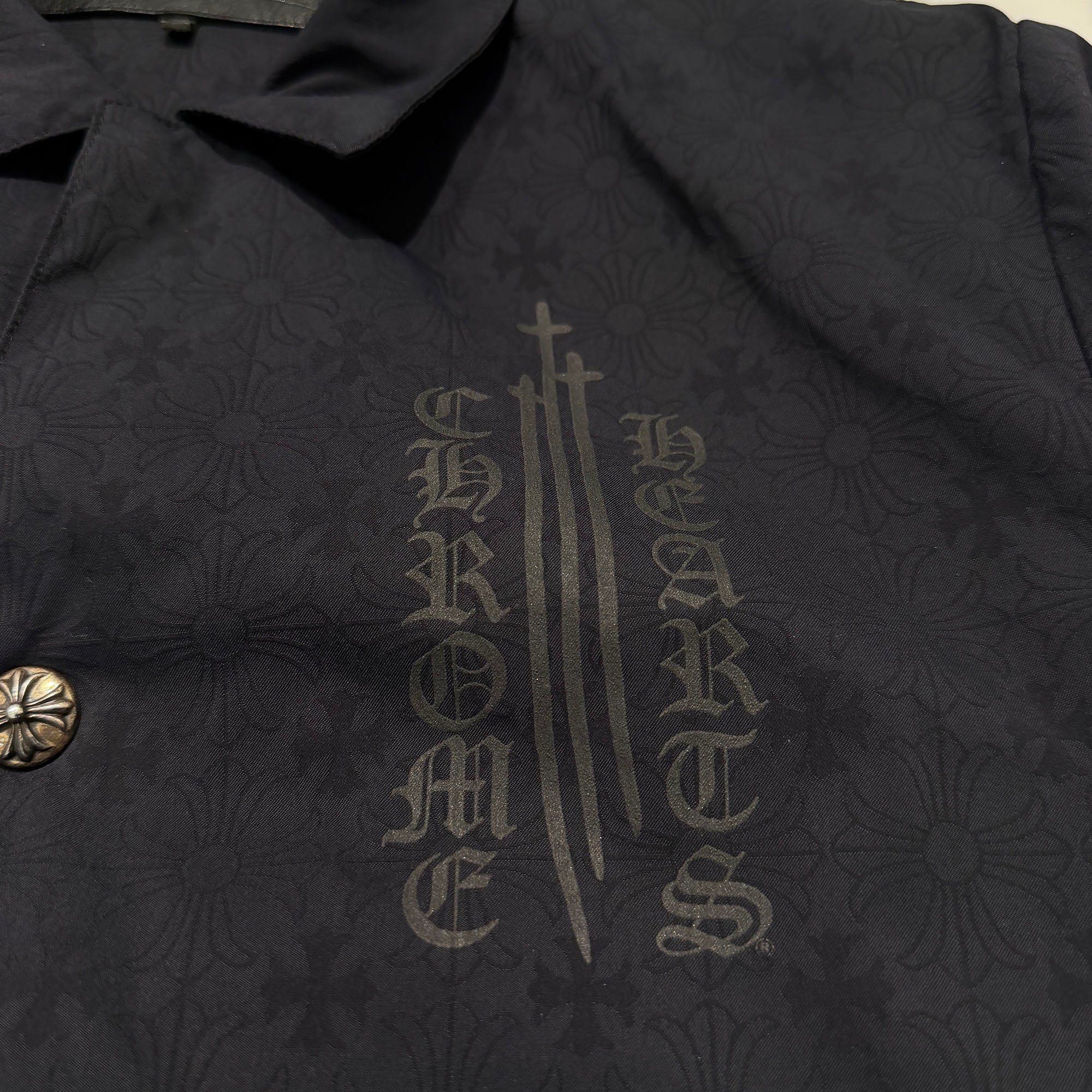 CHROME HEARTS Made In Hollywood CH Plus Eye Chart Coach Jacket Size L クロムハーツ メイドインハリウッド CHプラス アイチャート コーチジャケット サイズL