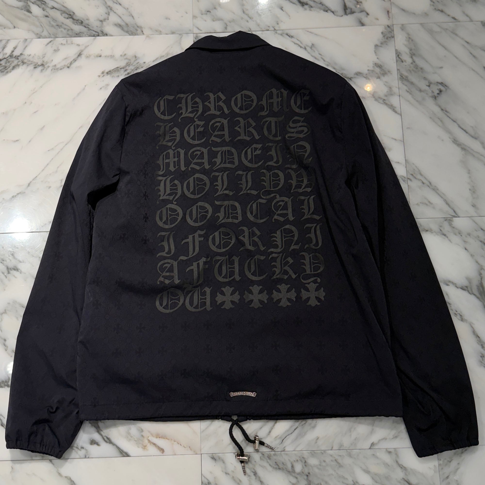 CHROME HEARTS Made In Hollywood CH Plus Eye Chart Coach Jacket