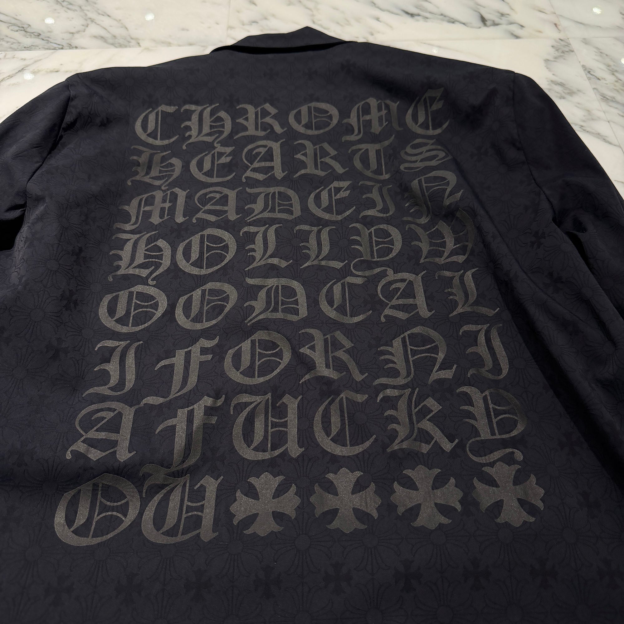 CHROME HEARTS Made In Hollywood CH Plus Eye Chart Coach Jacket Size L クロムハーツ メイドインハリウッド CHプラス アイチャート コーチジャケット サイズL