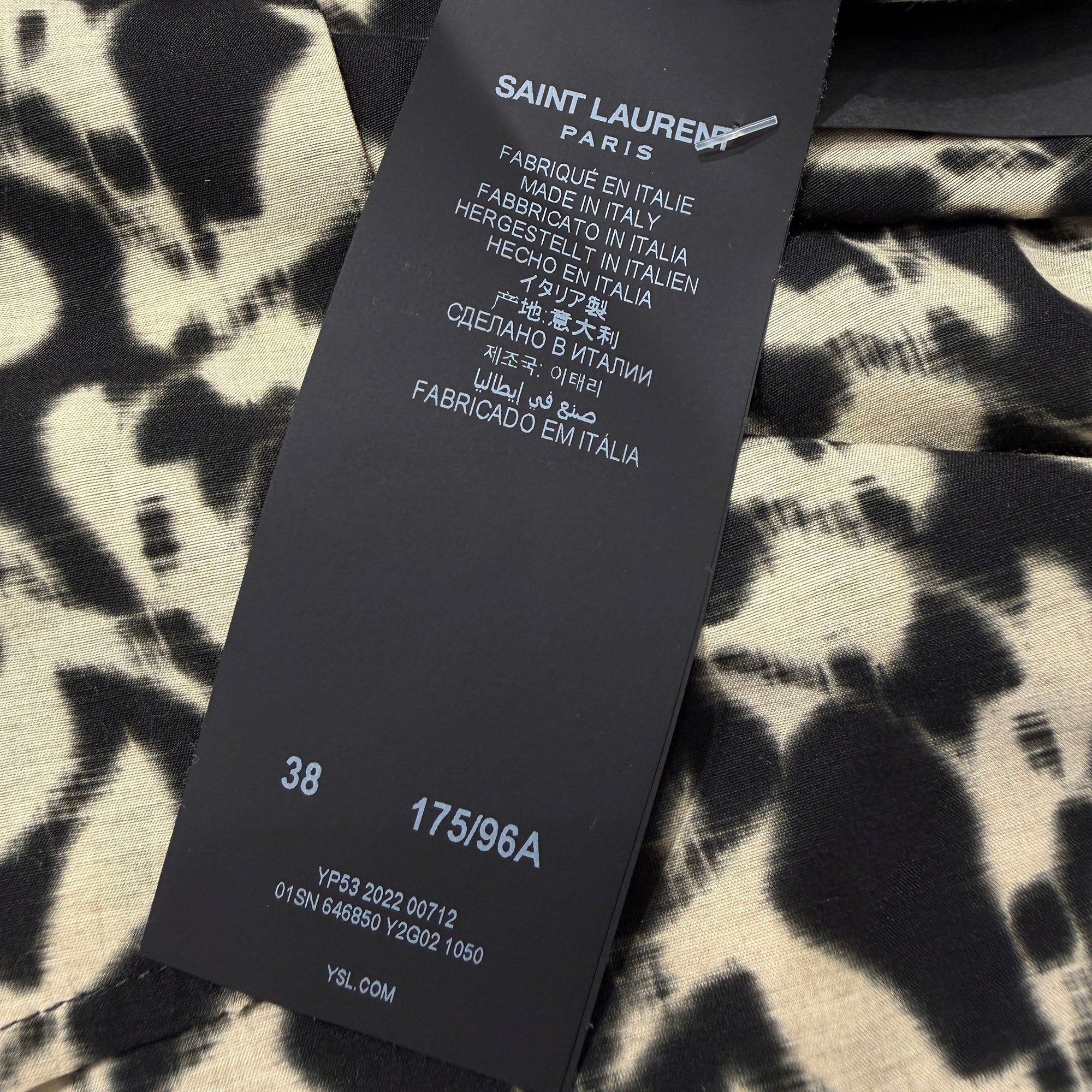 SAINT LAURENT PARIS 2022SS  Eve Color Classic Shirt 646850 Y2G02 Size 38 サンローランパリ イヴカラー クラシックシャツ サイズ38