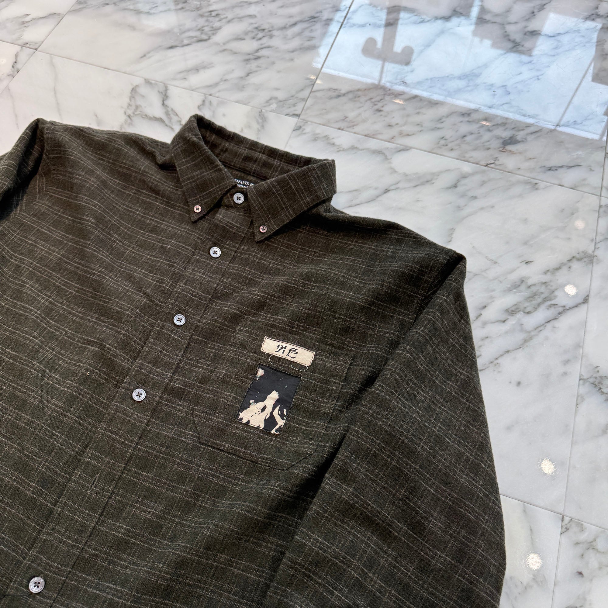 Enfants Riches Deprimes 2024AW Patchwork Cut off  Flannel Check Shirt Size S アンファン・リッシュ・デプリメ パッチワーク カットオフ フランネルチェックシャツ サイズS
