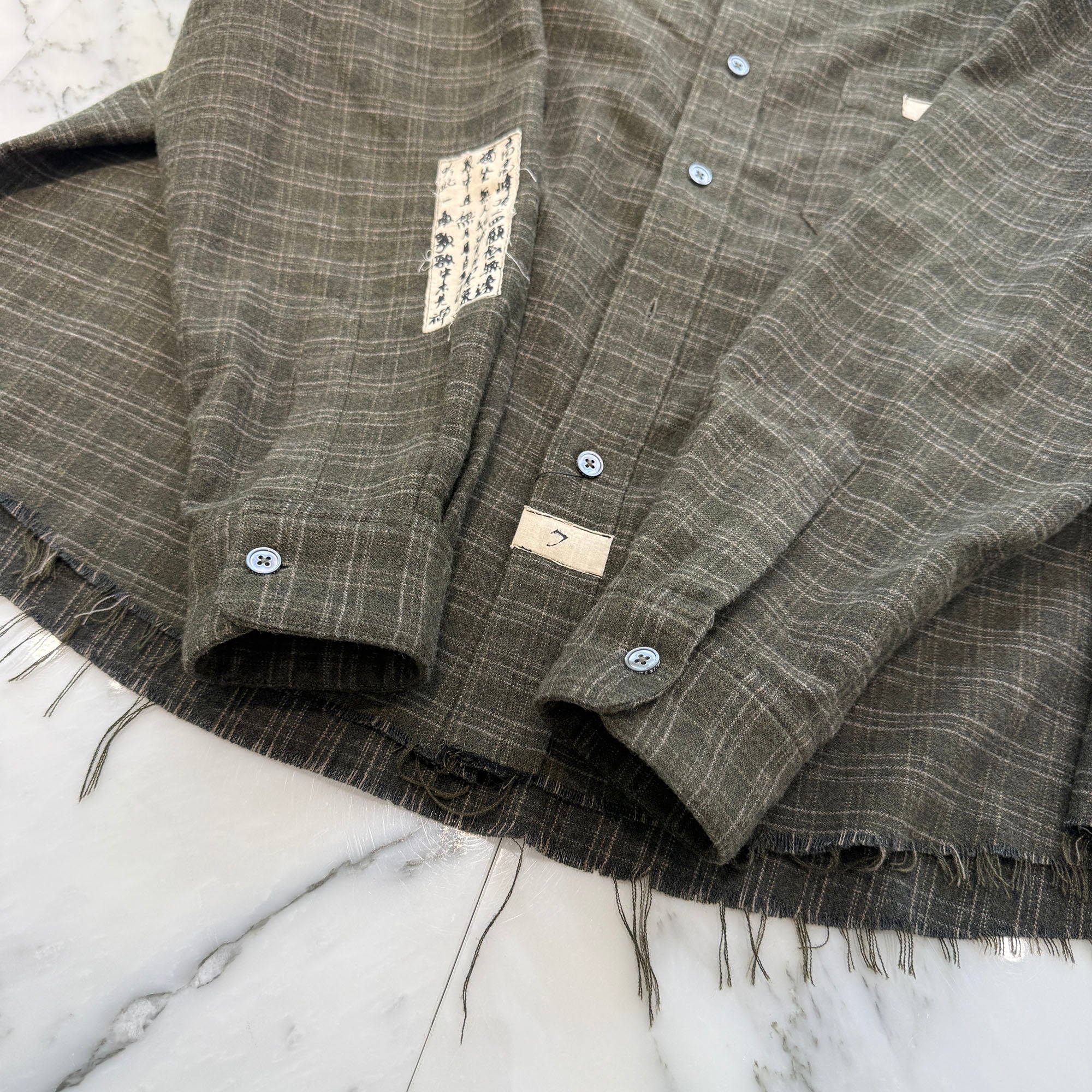 Enfants Riches Deprimes 2024AW Patchwork Cut off  Flannel Check Shirt Size S アンファン・リッシュ・デプリメ パッチワーク カットオフ フランネルチェックシャツ サイズS