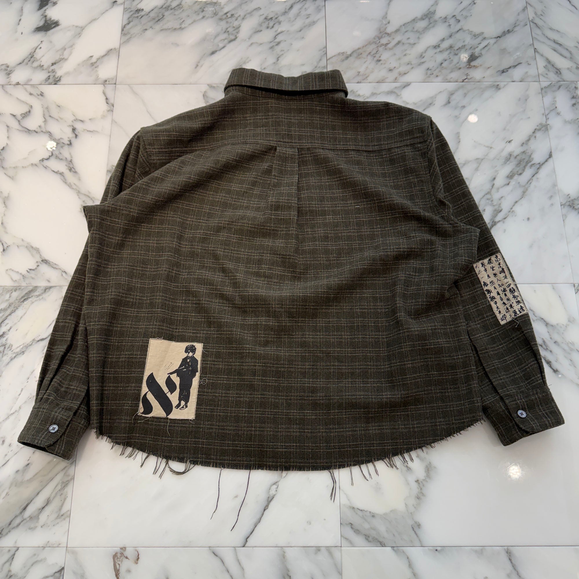 Enfants Riches Deprimes 2024AW Patchwork Cut off  Flannel Check Shirt Size S アンファン・リッシュ・デプリメ パッチワーク カットオフ フランネルチェックシャツ サイズS