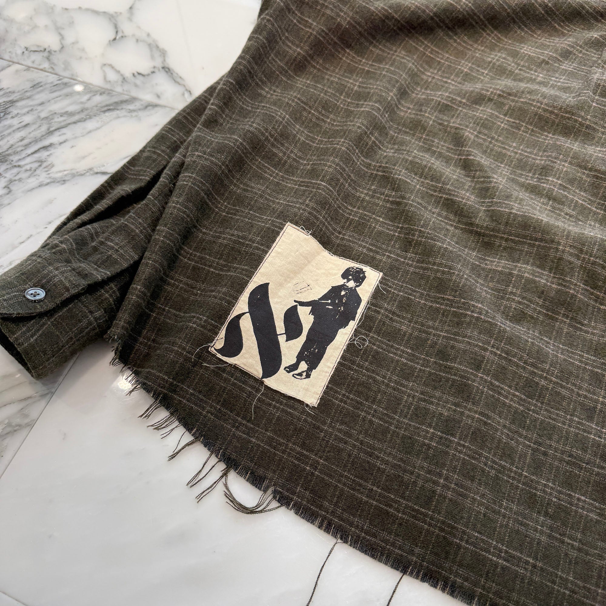 Enfants Riches Deprimes 2024AW Patchwork Cut off  Flannel Check Shirt Size S アンファン・リッシュ・デプリメ パッチワーク カットオフ フランネルチェックシャツ サイズS