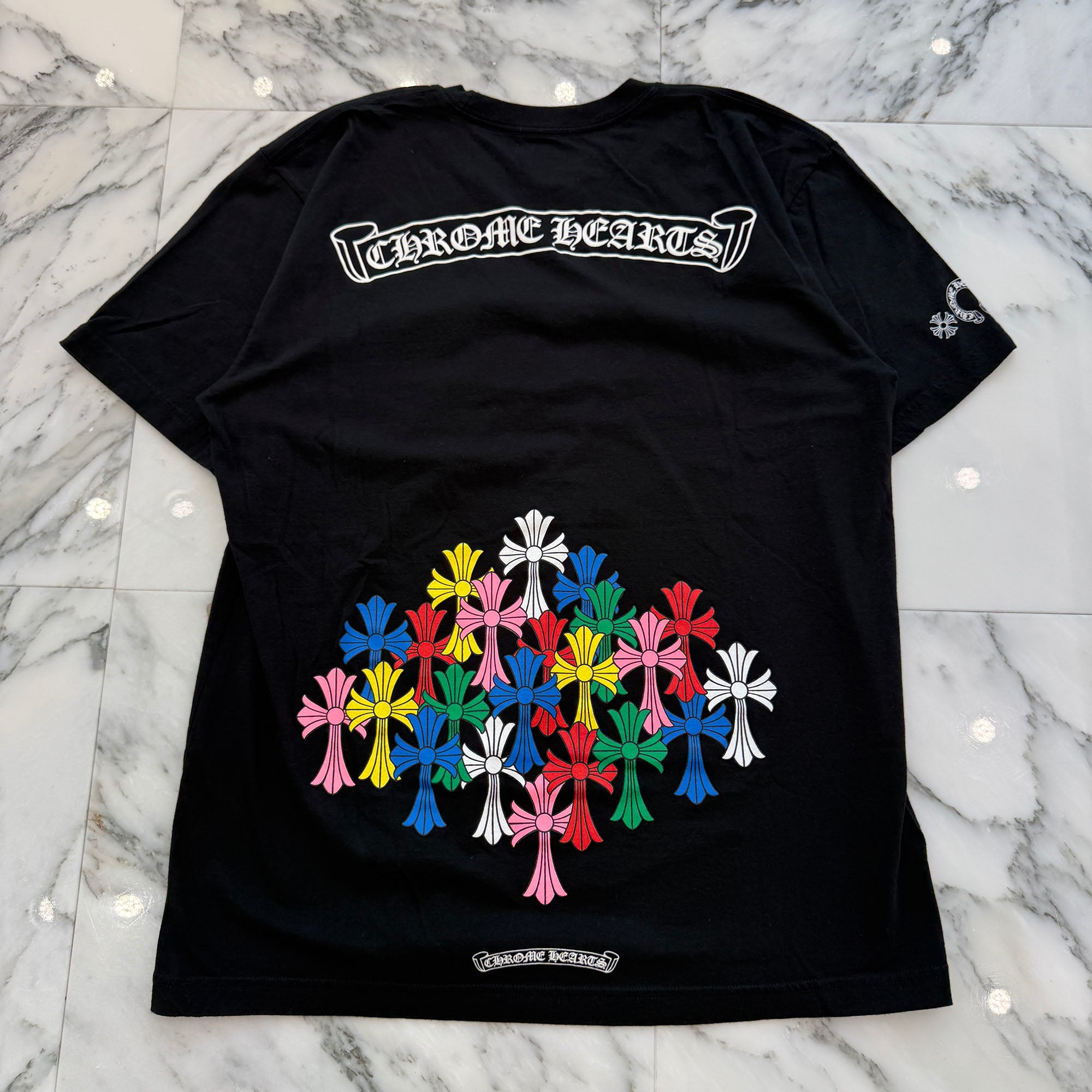 CHROME HEARTS MLTCOL CEM CRS Tee Size L クロムハーツ マルチカラー セメタリークロス Tシャツ サイズL