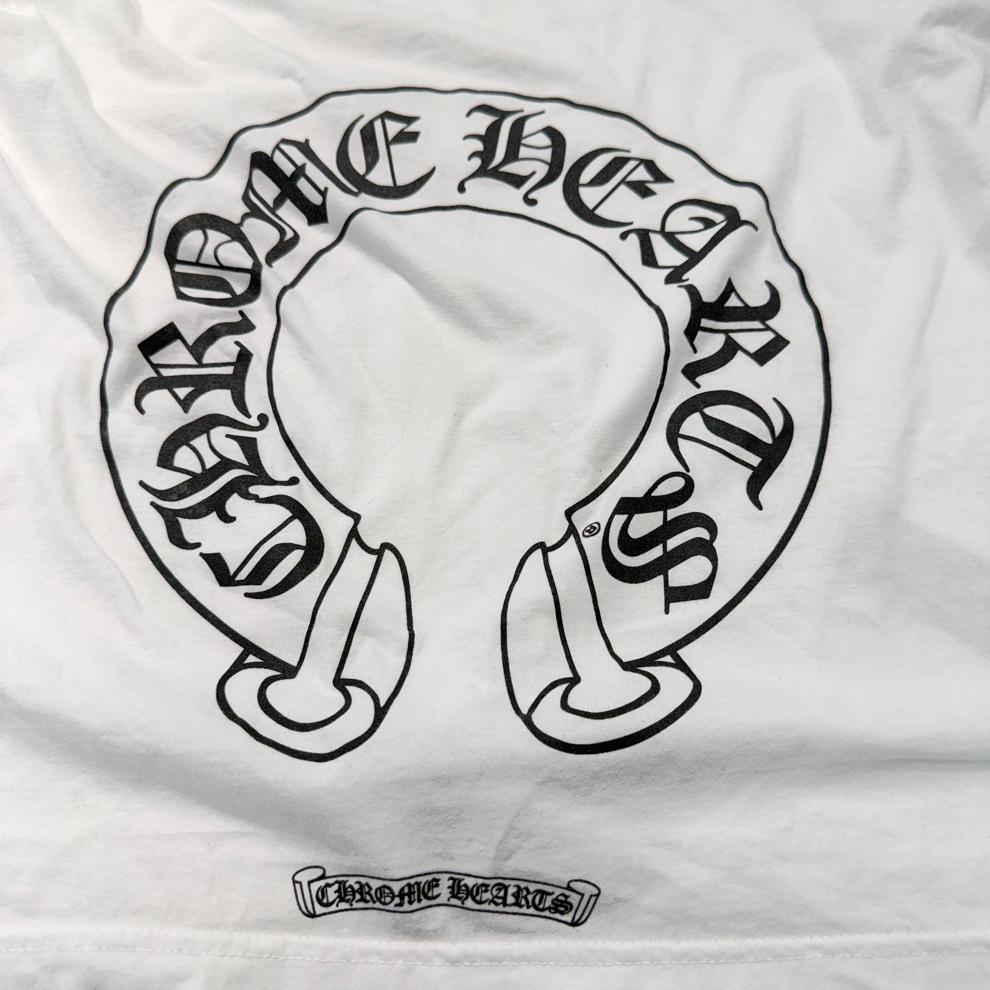 CHROME HEARTS Floral Cross Horseshoe Long Sleeve Tee Size XL クロムハーツ フローラルクロス ホースシュー ロングスリーブTシャツ サイズXL
