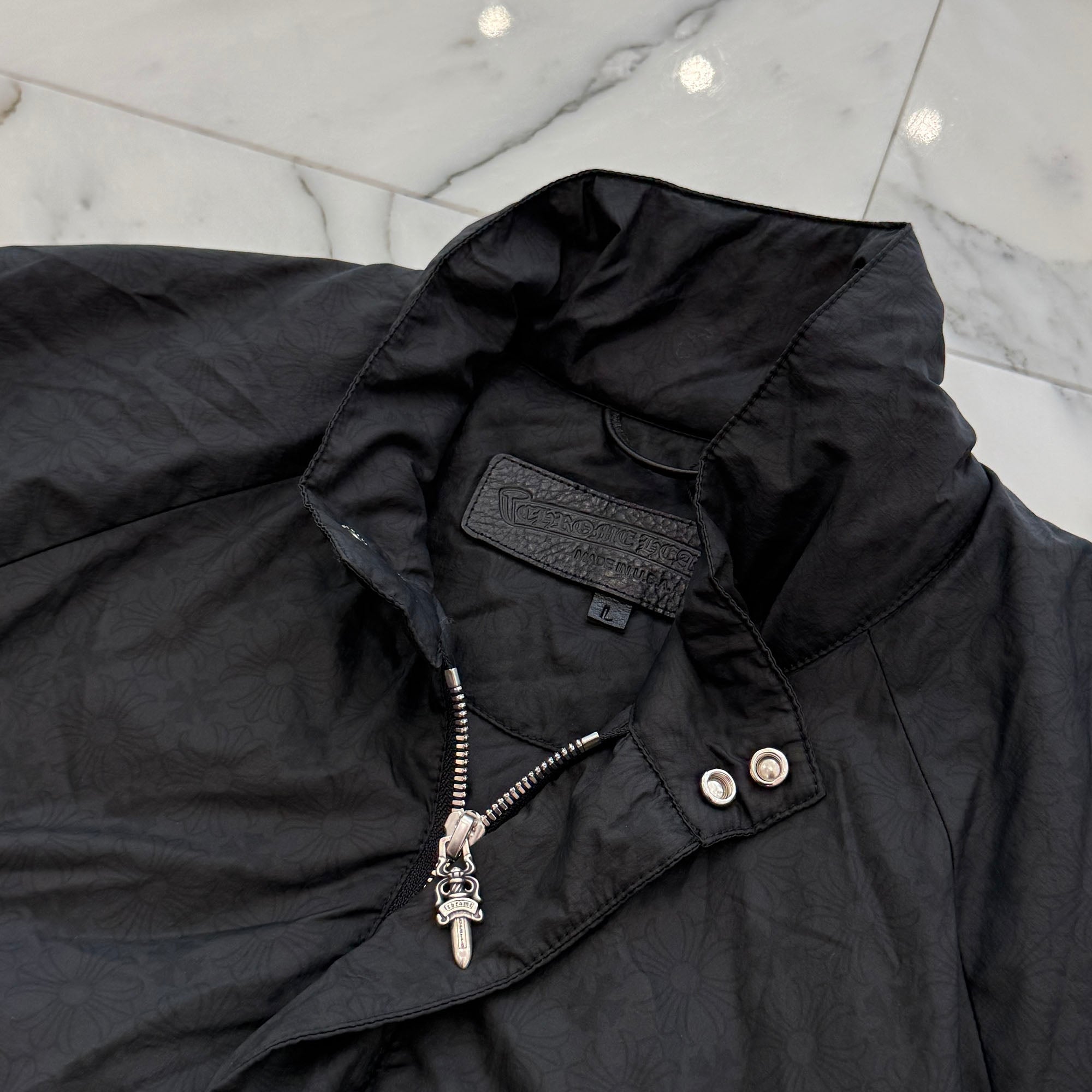 CHROME HEARTS CH Logo Embroidery U Match Point Nylon Jacket Size L クロムハーツ CHロゴ刺繍 Uマッチポイント ナイロンジャケット サイズL