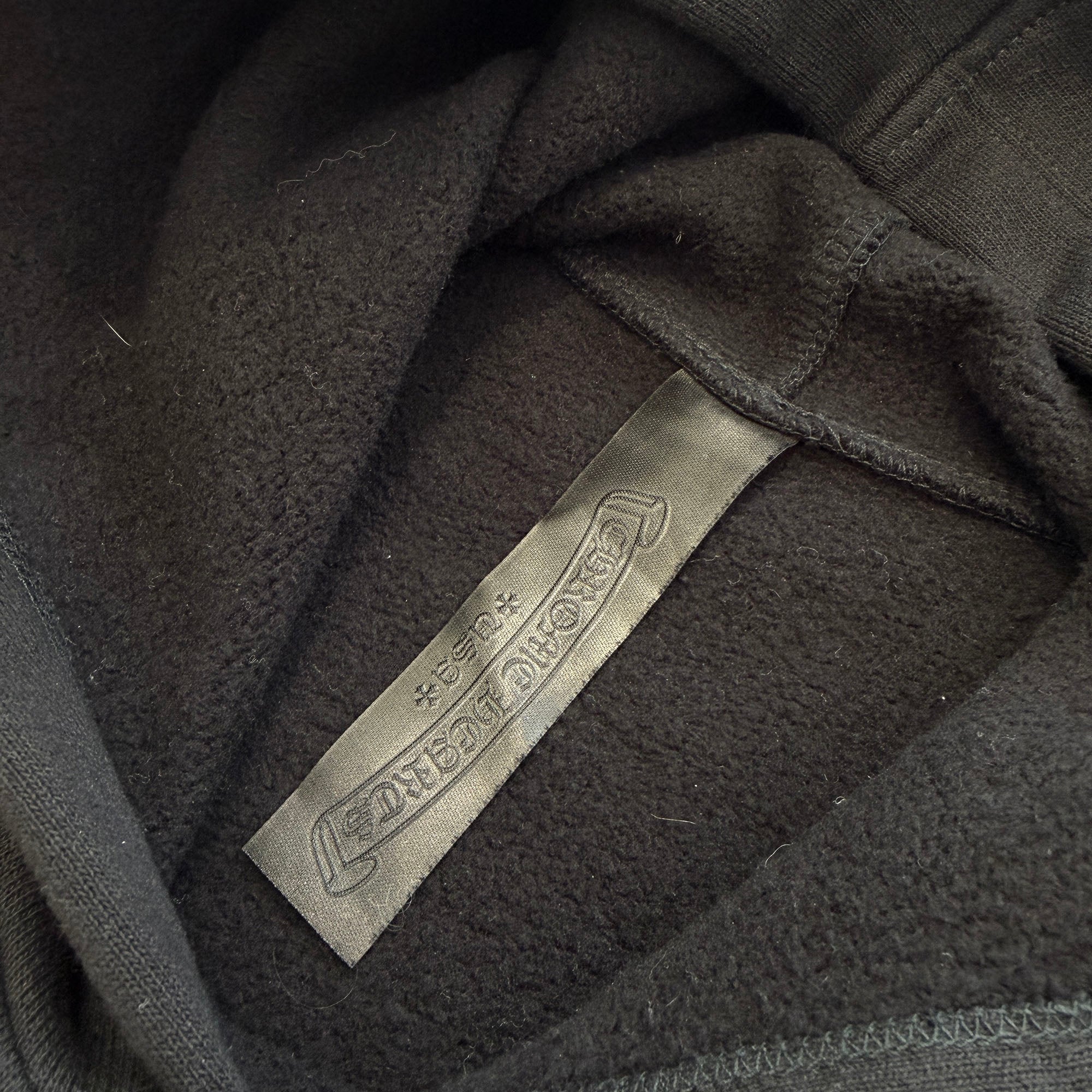 CHROME HEARTS Y NOT Cemetery Cross Leather Patch Pullover Hoodie Size M クロムハーツ ワイノット セメタリークロスレザーパッチ プルオーバー フーディー サイズM