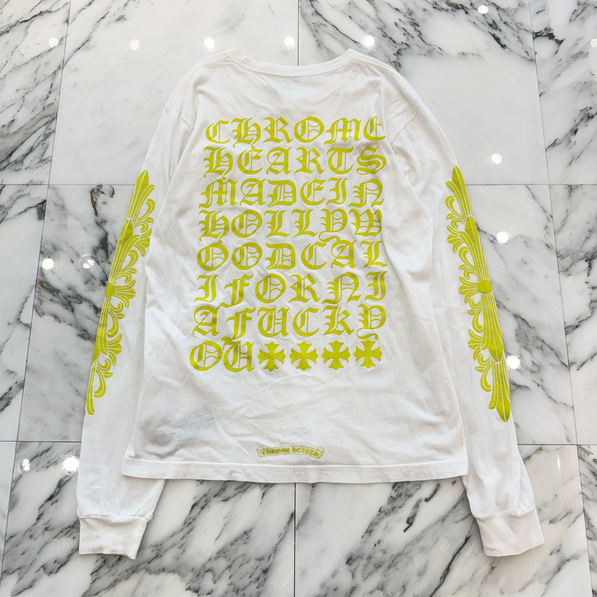 CHROME HEARTS Made In Hollywood Vertical Logo Long Sleeve Tee Size M クロムハーツ メイドインハリウッド ヴァーティカルロゴ ロングスリーブTシャツ サイズM