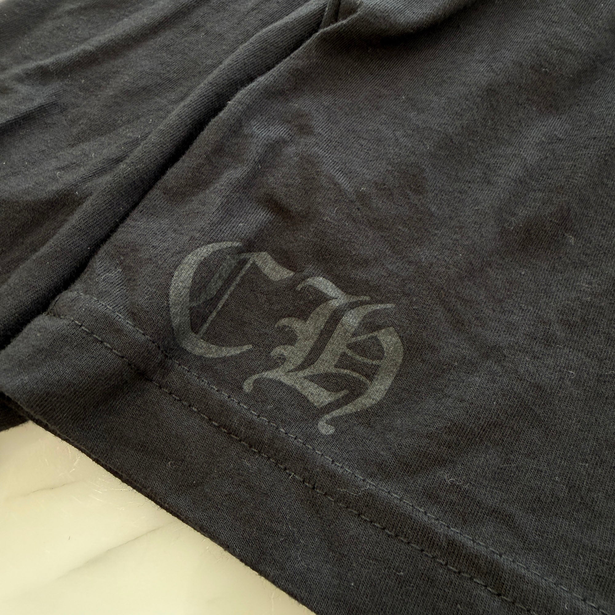 CHROME HEARTS Old English Neck Logo Neon Yellow Long Sleeve Tee Size L クロムハーツ オールドイングリッシュネックロゴネオンイエローロングスリーブTシャツ サイズL