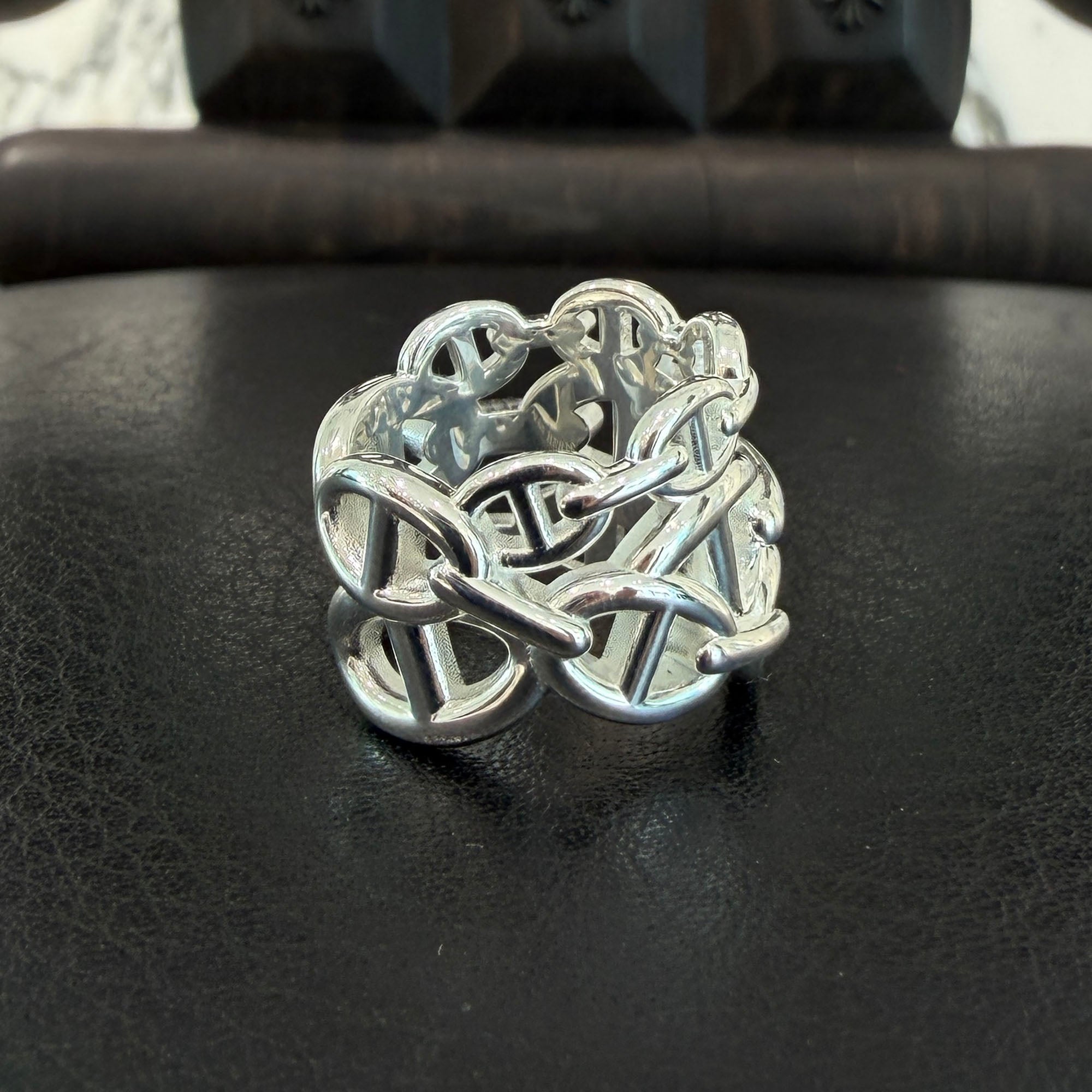 HERMES Chaine d'Ancre Anchaine GM Ring Size 56 (約16号) エルメス シェーヌダンクル アンシェネ GM リング サイズ56 (約16号)