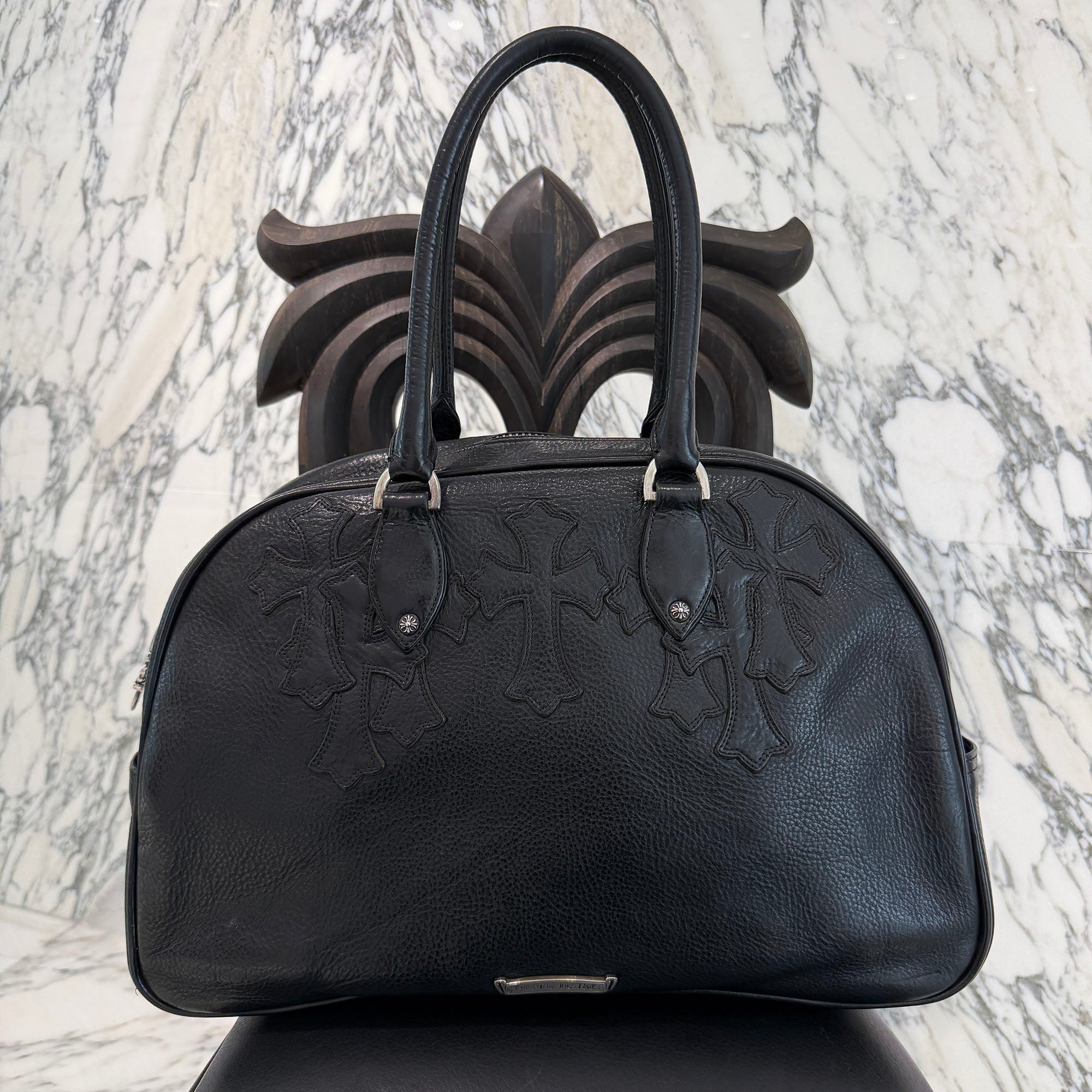CHROME HEARTS Medium GYM Cemetery Cross Patch Hand Bag クロムハーツ ミディアム ジム セメタリークロスパッチ ハンドバッグ
