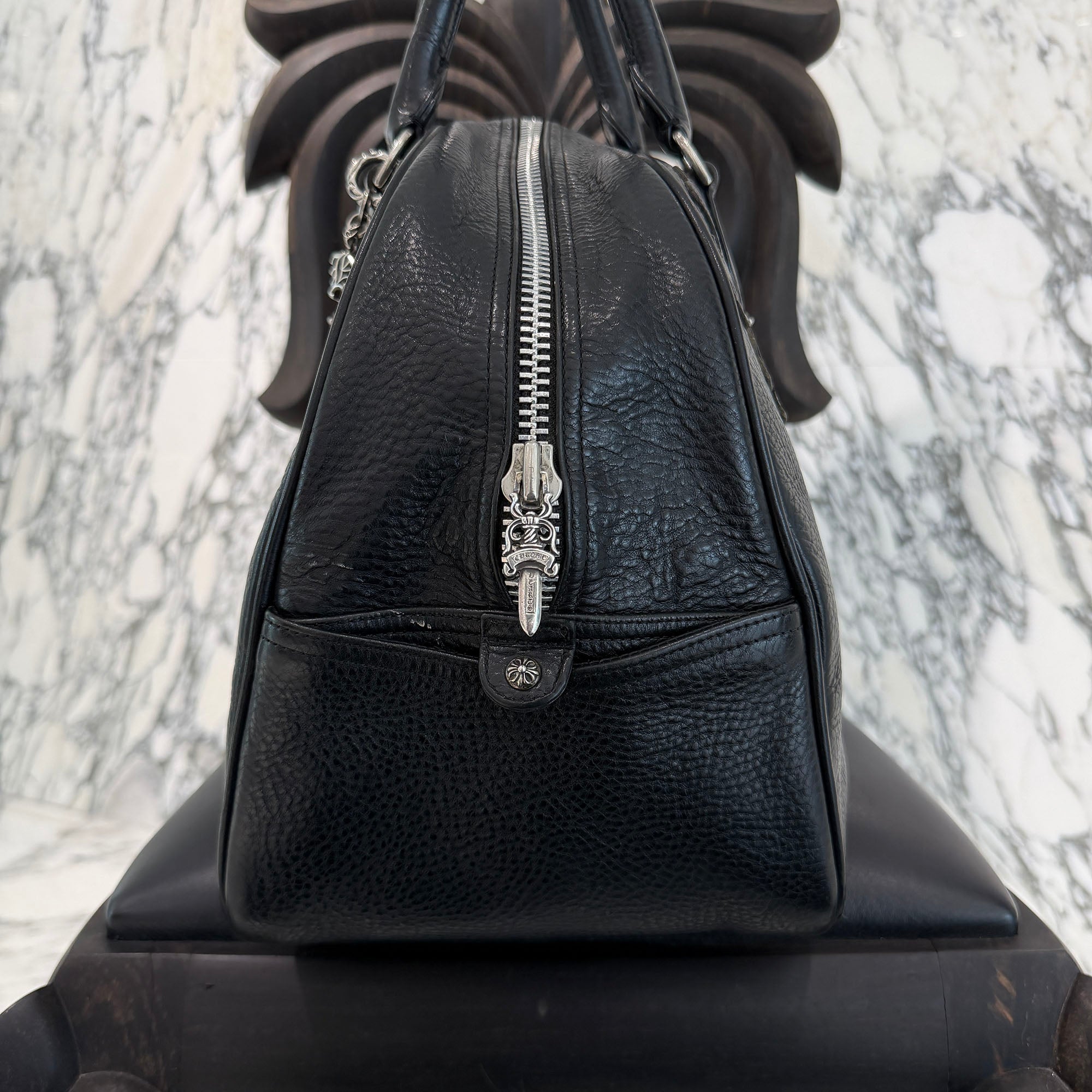CHROME HEARTS Medium GYM Cemetery Cross Patch Hand Bag クロムハーツ ミディアム ジム セメタリークロスパッチ ハンドバッグ