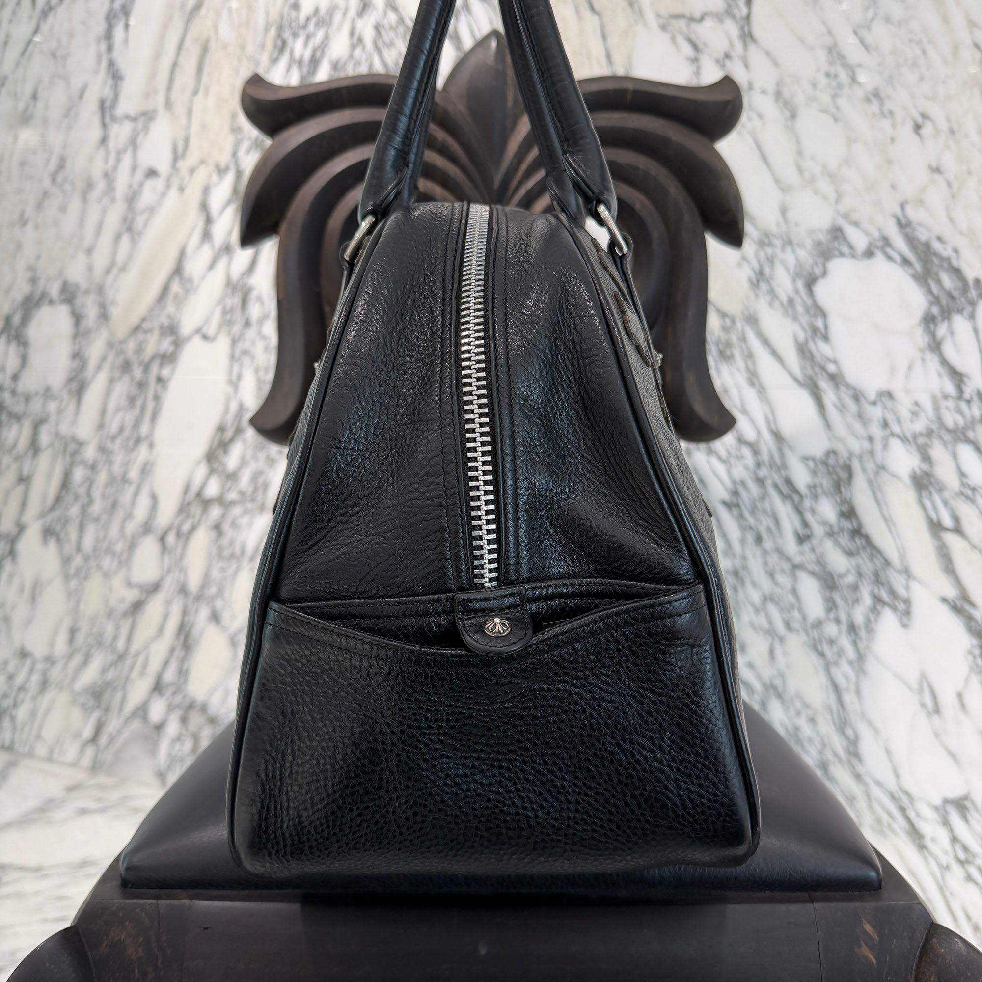 CHROME HEARTS Medium GYM Cemetery Cross Patch Hand Bag クロムハーツ ミディアム ジム セメタリークロスパッチ ハンドバッグ