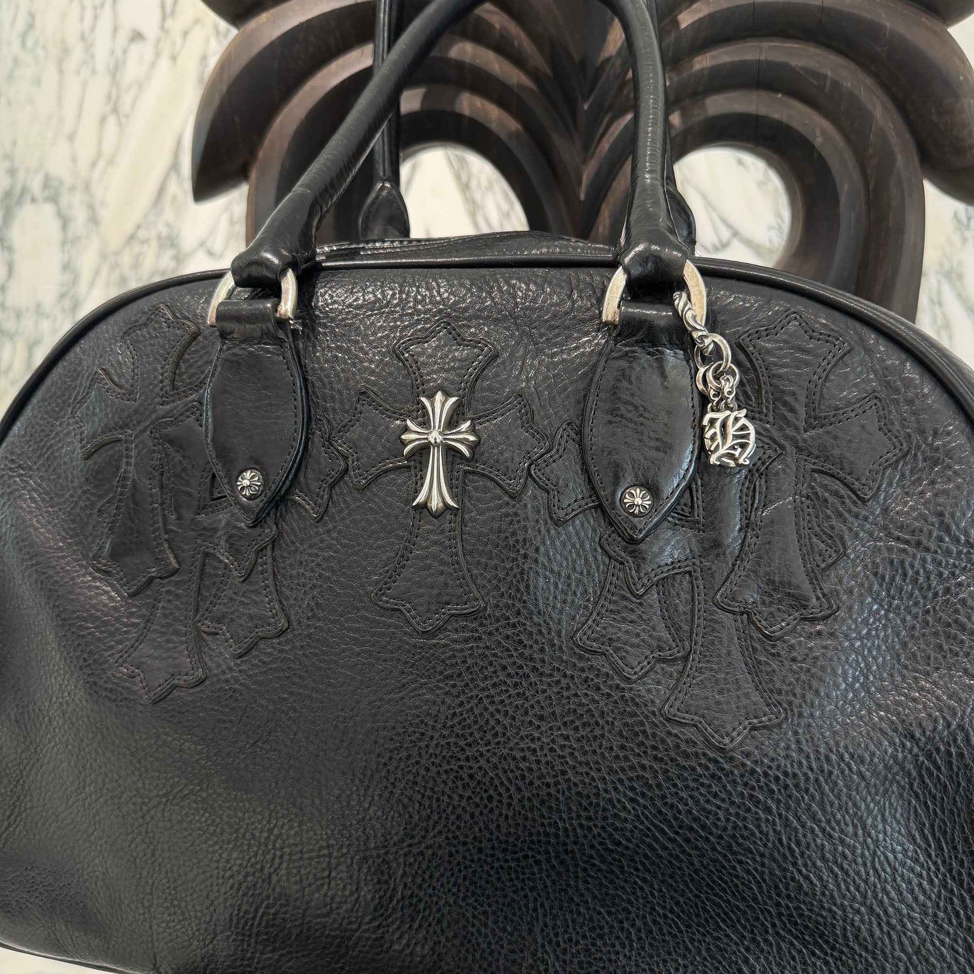 CHROME HEARTS Medium GYM Cemetery Cross Patch Hand Bag クロムハーツ ミディアム ジム セメタリークロスパッチ ハンドバッグ