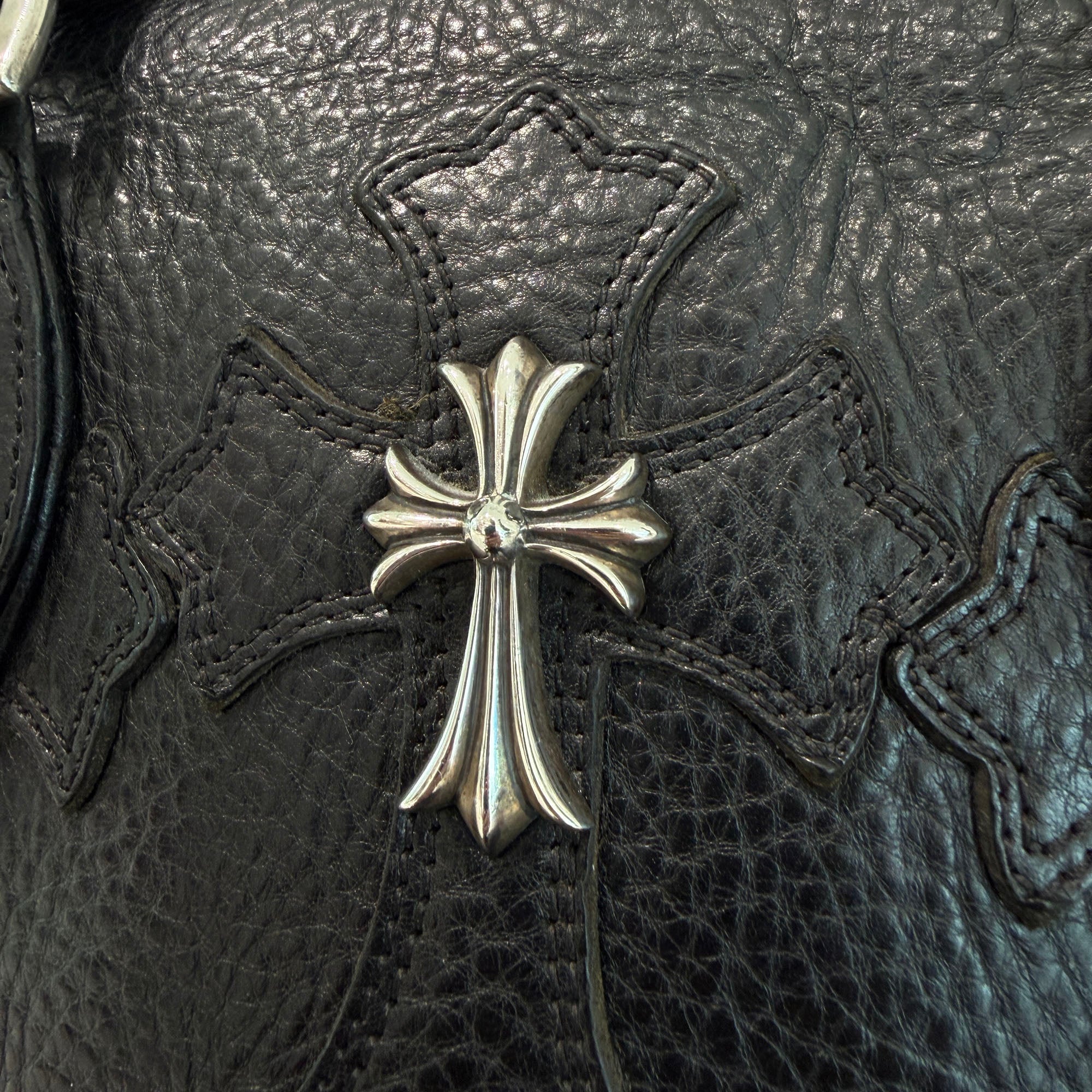 CHROME HEARTS Medium GYM Cemetery Cross Patch Hand Bag クロムハーツ ミディアム ジム セメタリークロスパッチ ハンドバッグ