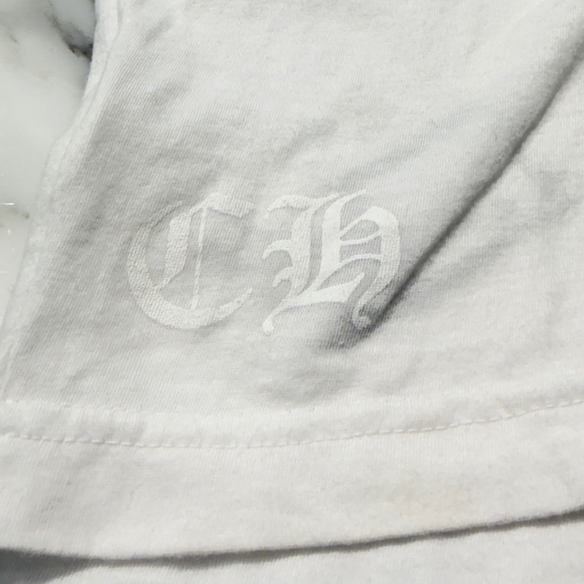 CHROME HEARTS 2025SS Old English Neck Logo Neon Blue Tee Size L クロムハーツ オールドイングリッシュ ネックロゴ ネオンブルー Tシャツ サイズL