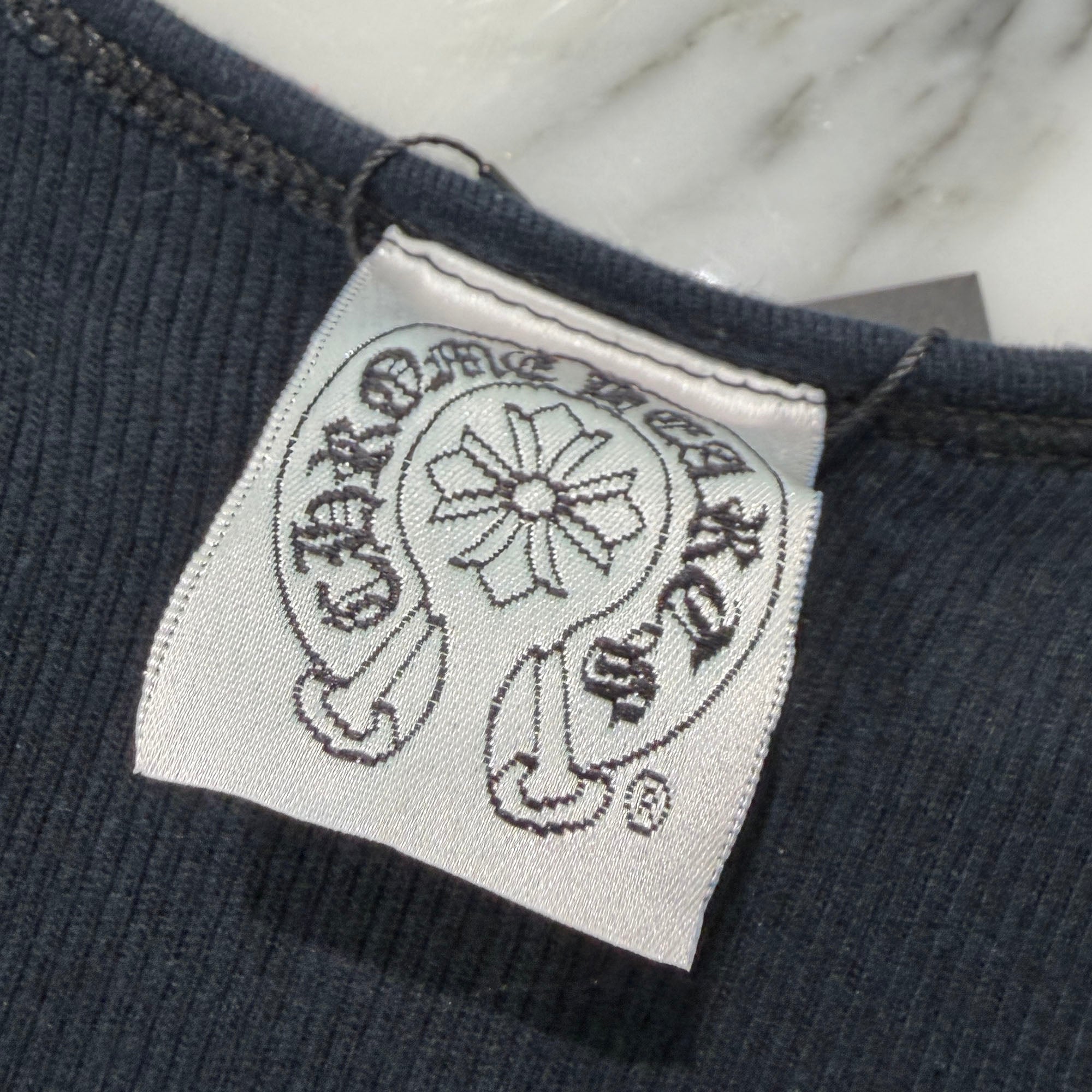 クロムハーツ タンクトップ ネックロゴ ダガープリント ハート　M CHROME HEARTS CH Cross Logo Back Dagger Print Tank Top Size M