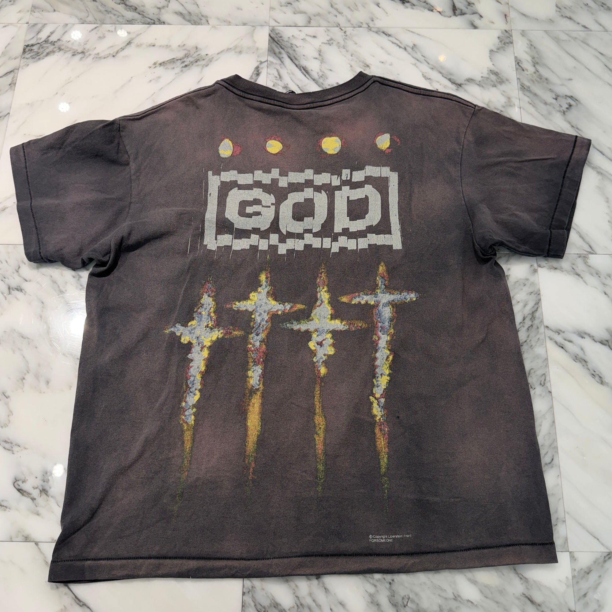 SAINT Mxxxxxx × FORSOMEONE 2023AW " GOD FS_SS " Tee SM-A23-0000-C09 Size L セントマイケル×フォーサムワン "ゴッド FS_SS" Tシャツ サイズL