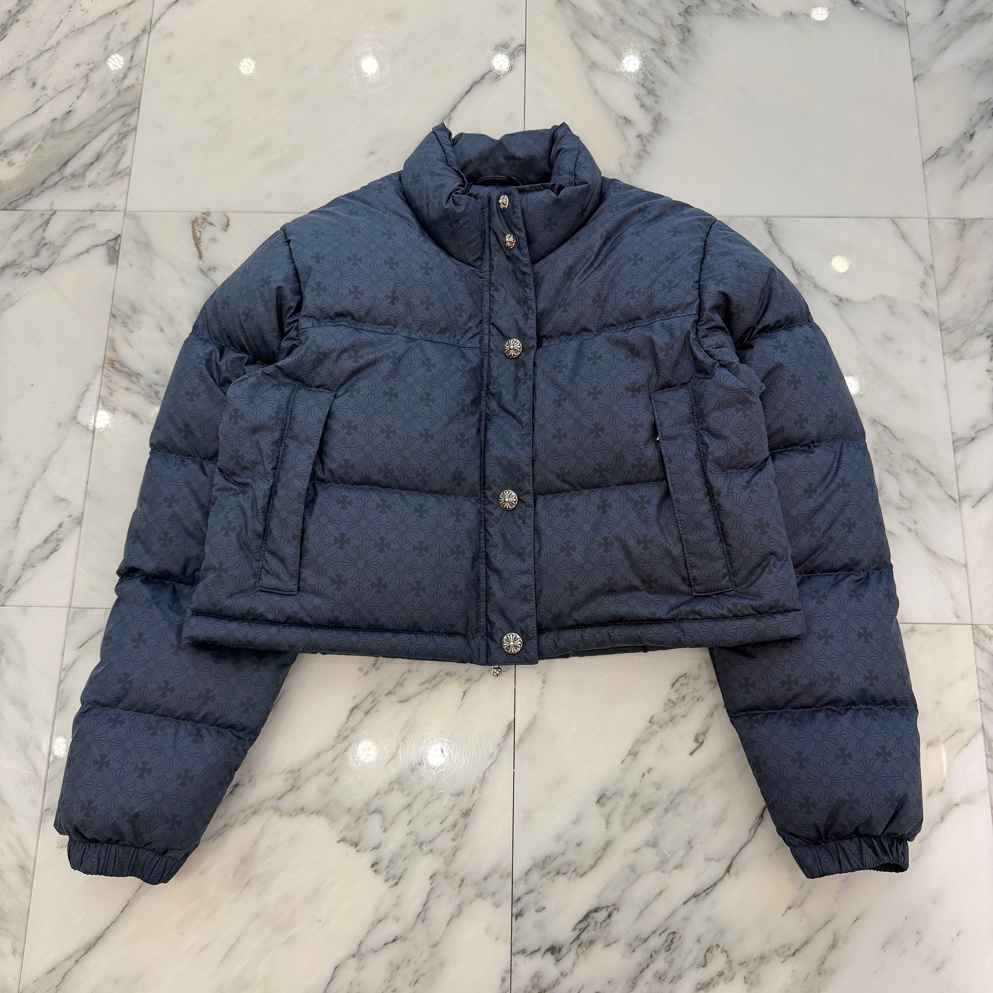 CHROME HEARTS Cropped CH Plus Stiff Down Jacket Size M クロムハーツ クロップド CHプラス スティッフ ダウンジャケット サイズM