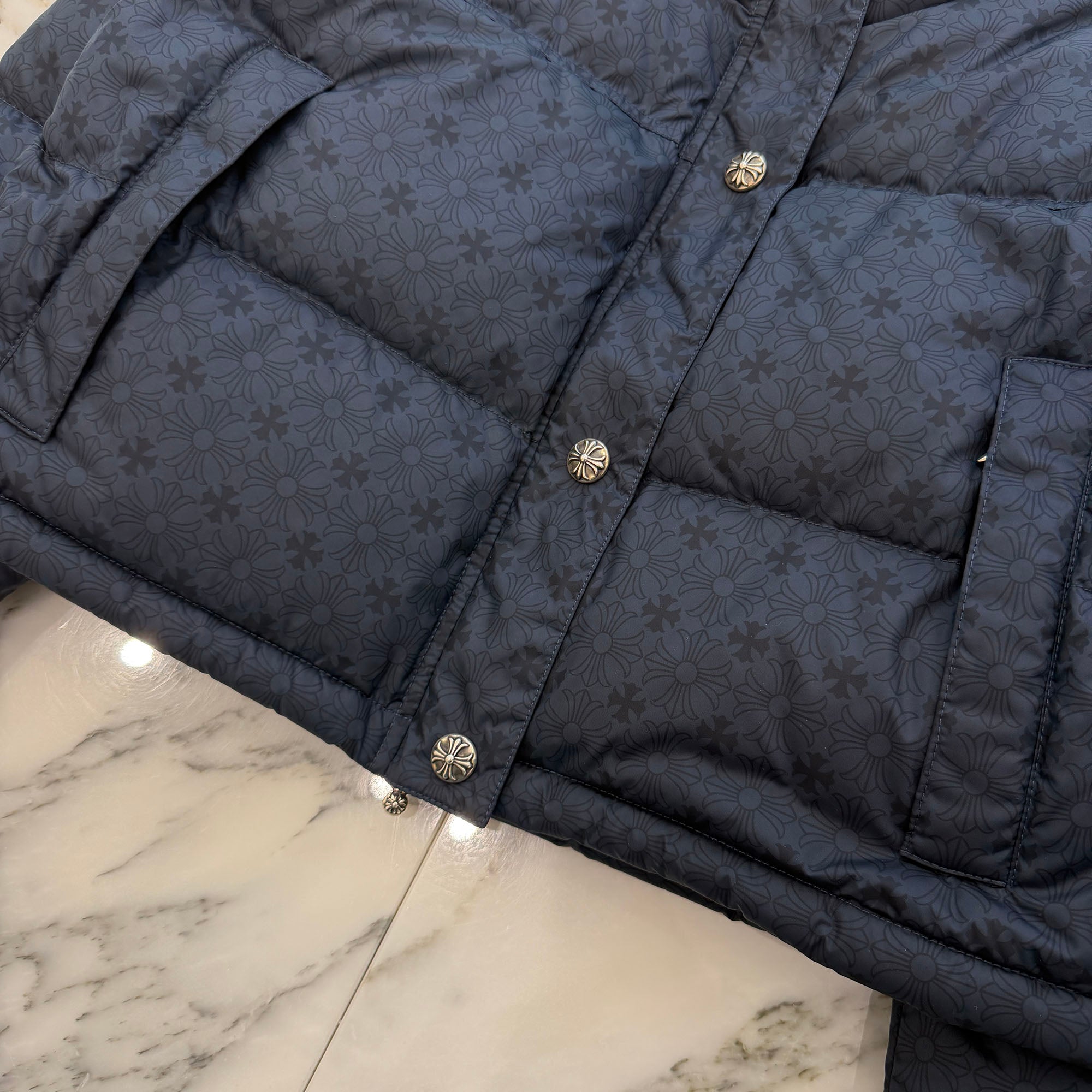 CHROME HEARTS Cropped CH Plus Stiff Down Jacket Size M クロムハーツ クロップド CHプラス スティッフ ダウンジャケット サイズM