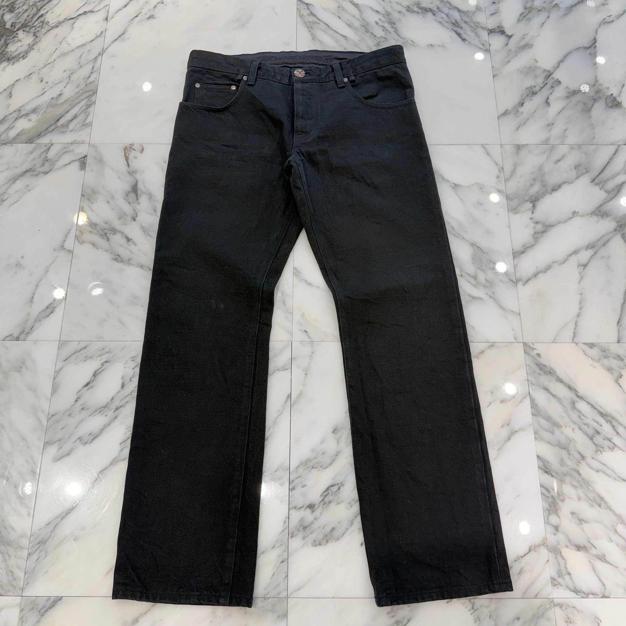 CHROME HEARTS Cross Ball Button Denim Pants Size 34 クロムハーツ クロスボールボタン デニムパンツ サイズ34