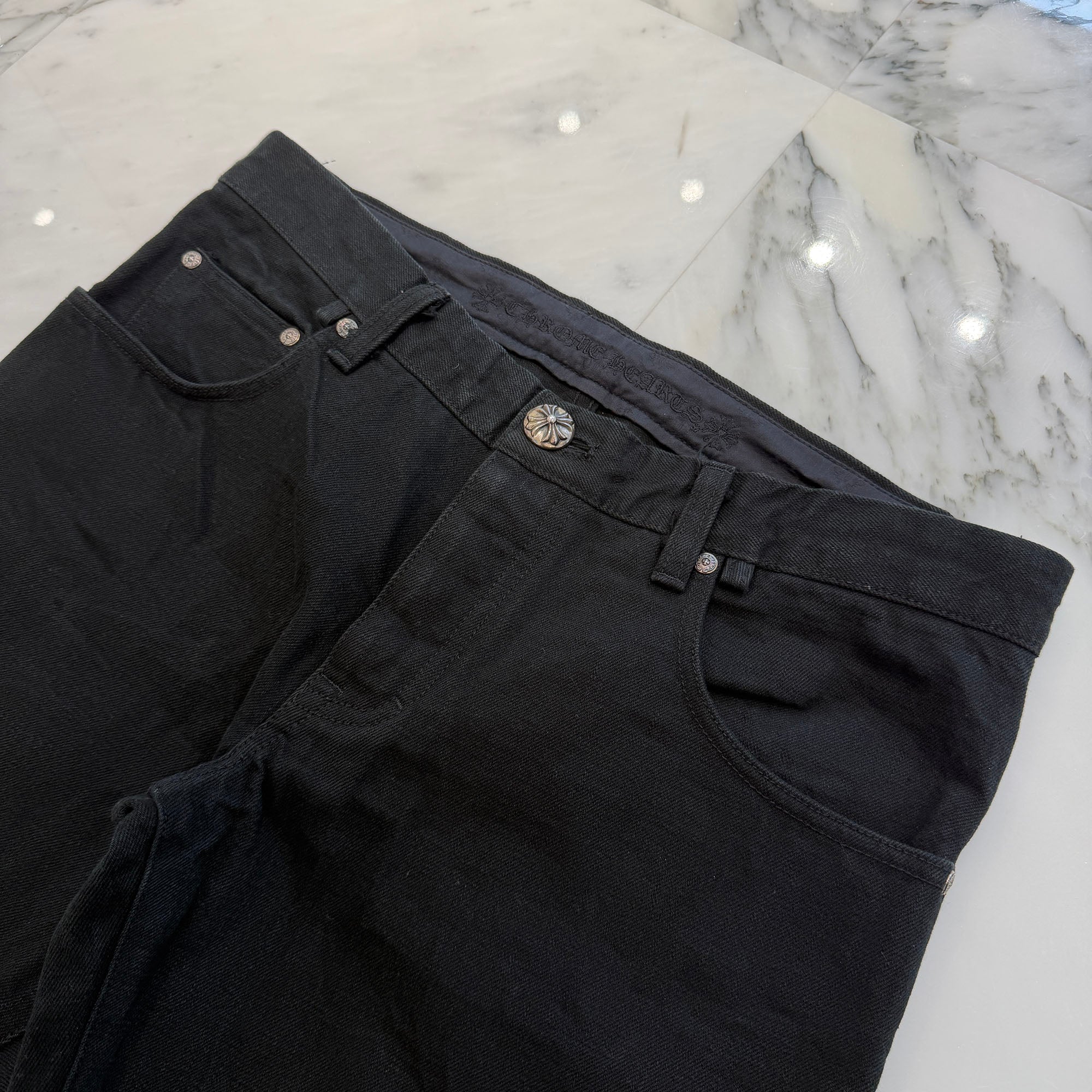 CHROME HEARTS Cross Ball Button Denim Pants Size 34 クロムハーツ クロスボールボタン デニムパンツ サイズ34