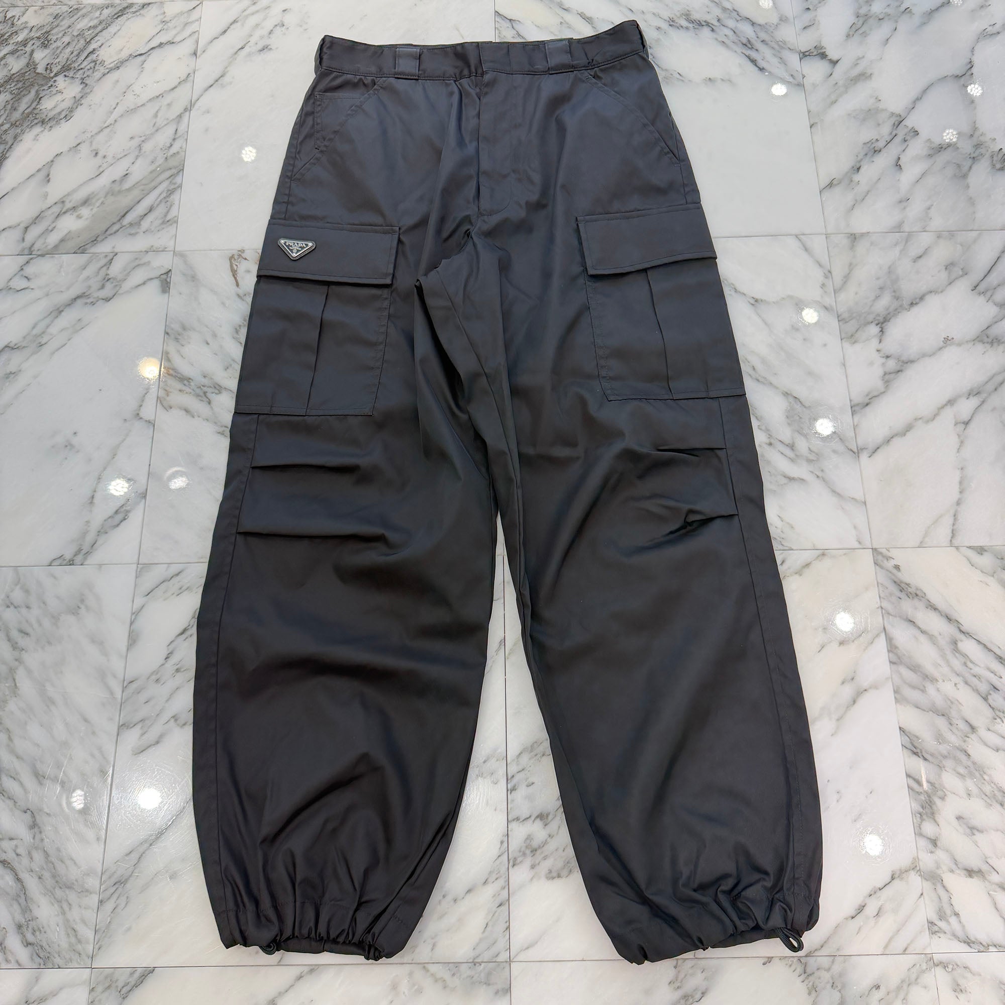 PRADA 2023SS Re Nylon Triangle Logo Plate Nylon Cargo Pants SPH286 S222 1WQ8 Size M プラダ リナイロン トライアングルロゴプレート ナイロンカーゴパンツ サイズM
